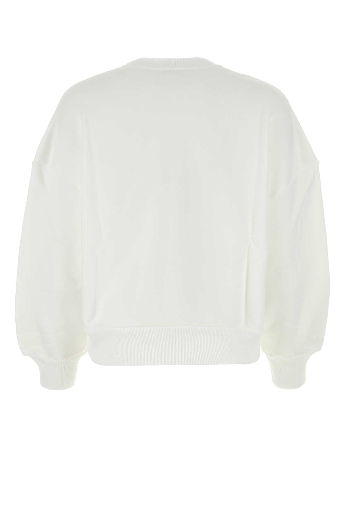 White Cotton Sweatshirt Exterior: Felpe