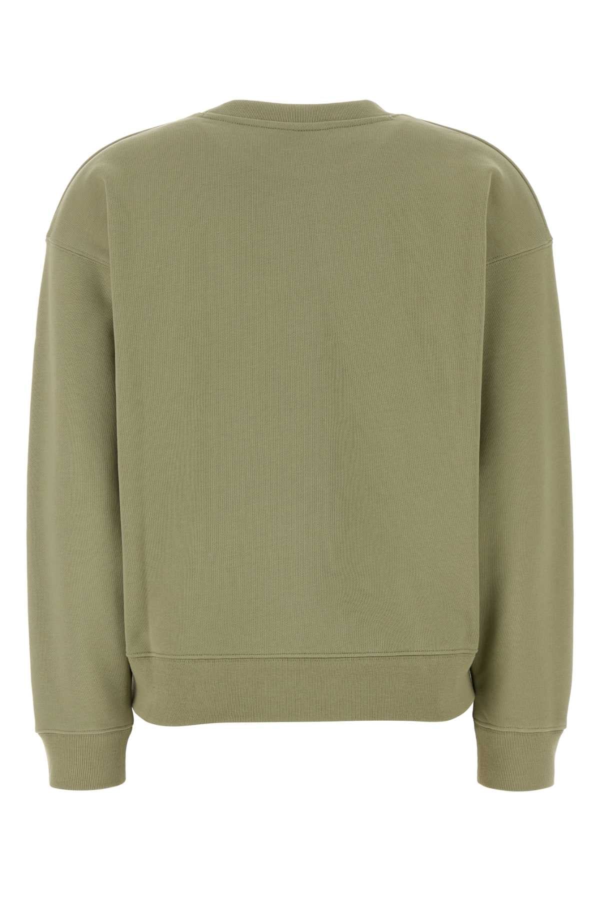 Sage Green Cotton Sweatshirt Dustygreen Felpe