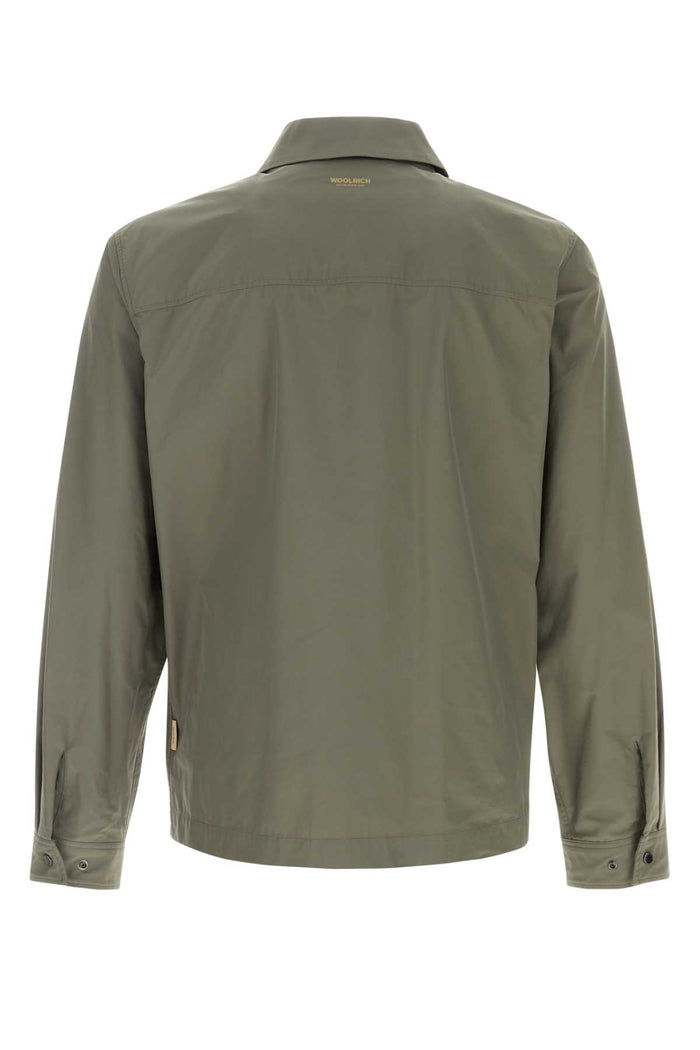 Army Green Polyester Urban Timber Jacket Smokeyolive Exterior: Giubbini