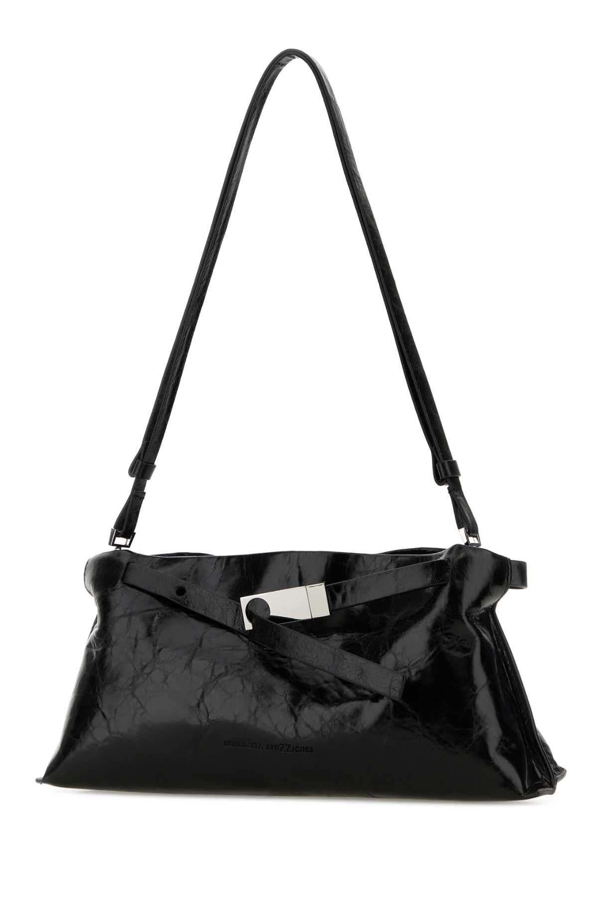 Black Leather Mame Shoulder Bag Nightly Borse A Mano