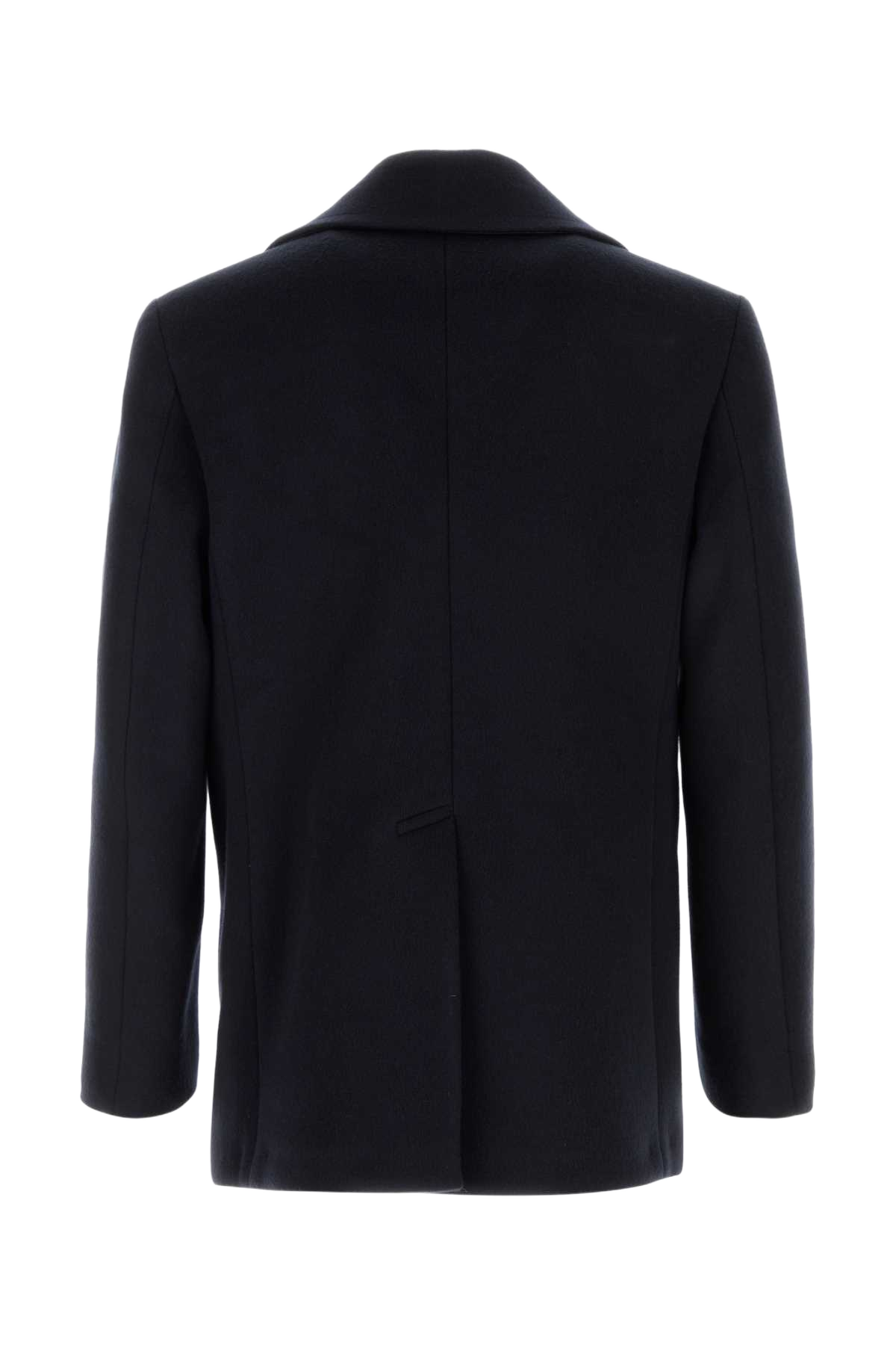 Midnight Blue Wool Coat Darkblue Cappotti