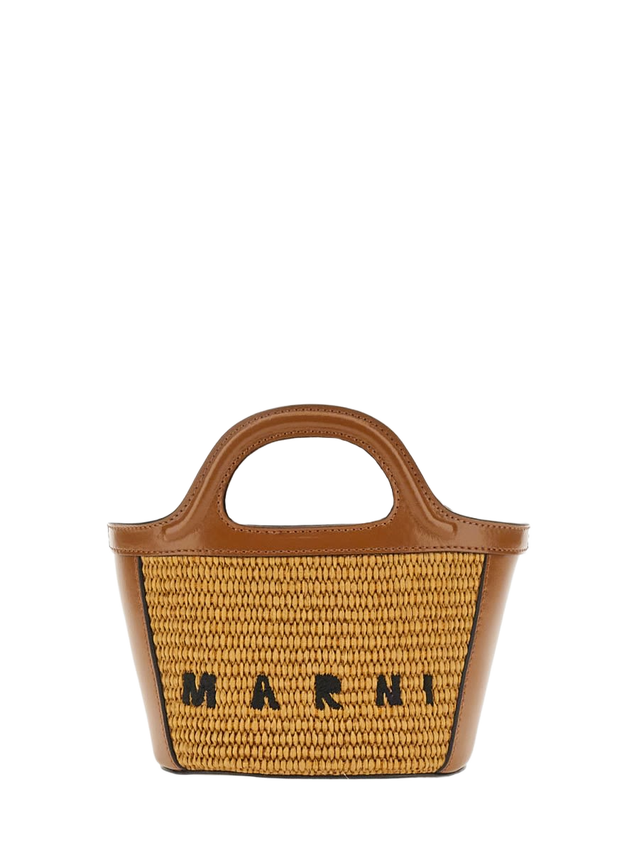 Tropicalia Micro Bag Brown Cotton Polyamide-nylon Handbags