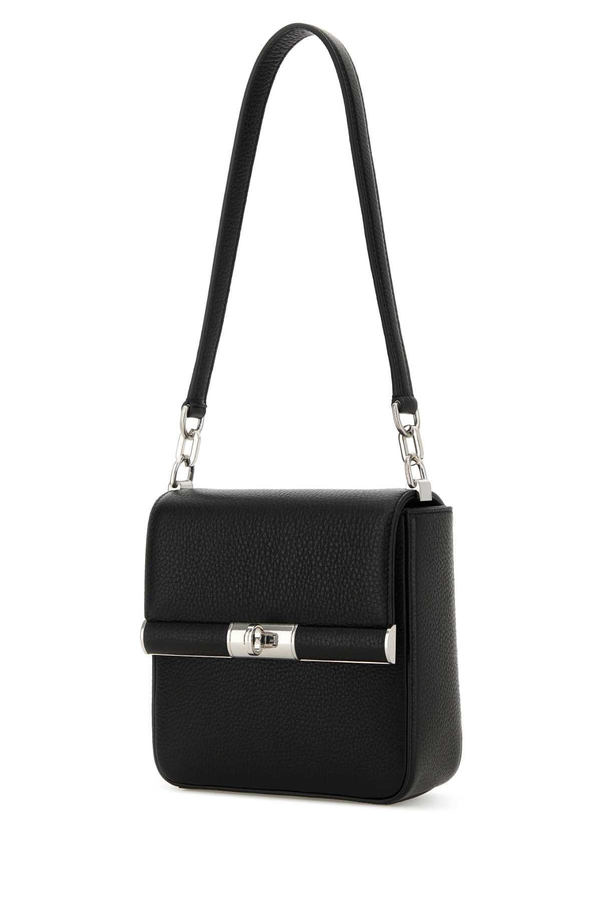 Black Leather Marlene Shoulder Bag Nero Borse A Mano