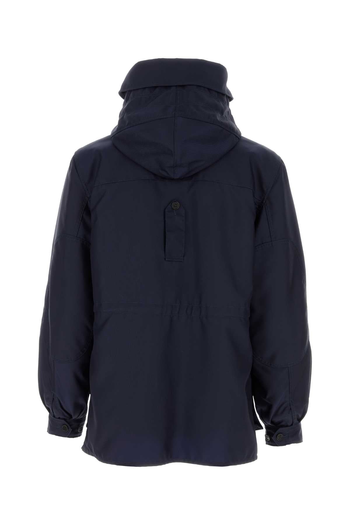Navy Blue Wool Blend Jacket Bleu Giubbini