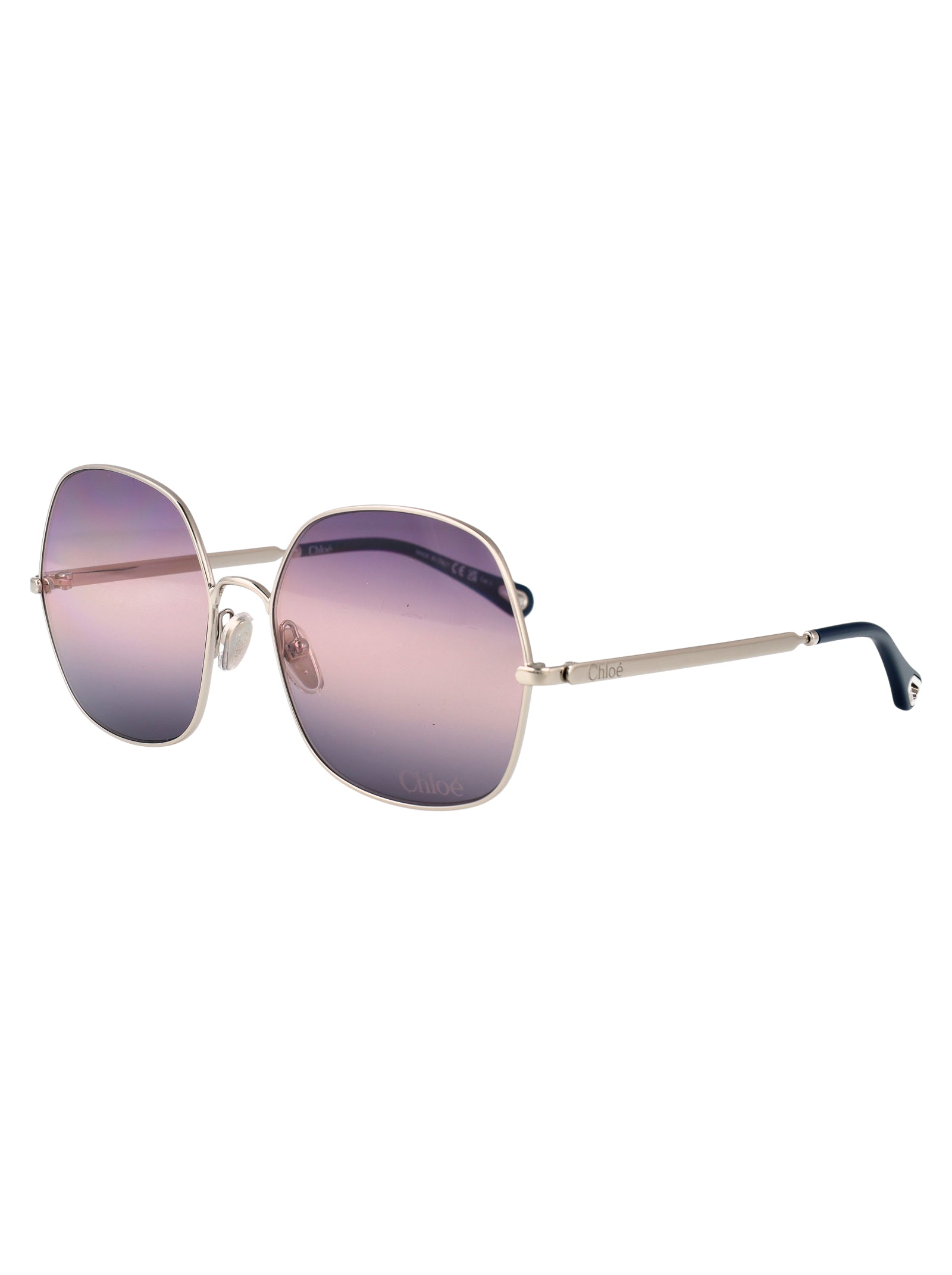 Ch0282s 003 Silver-silver-violet Metal Sunglasses