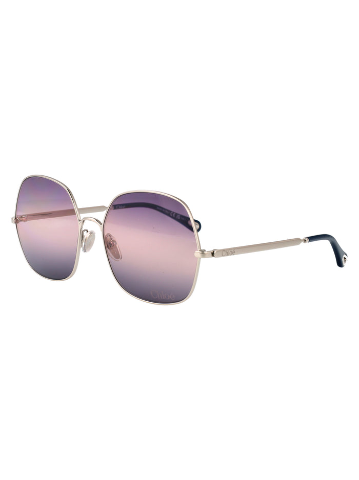 Ch0282s 003 Silver-silver-violet Metal Sunglasses
