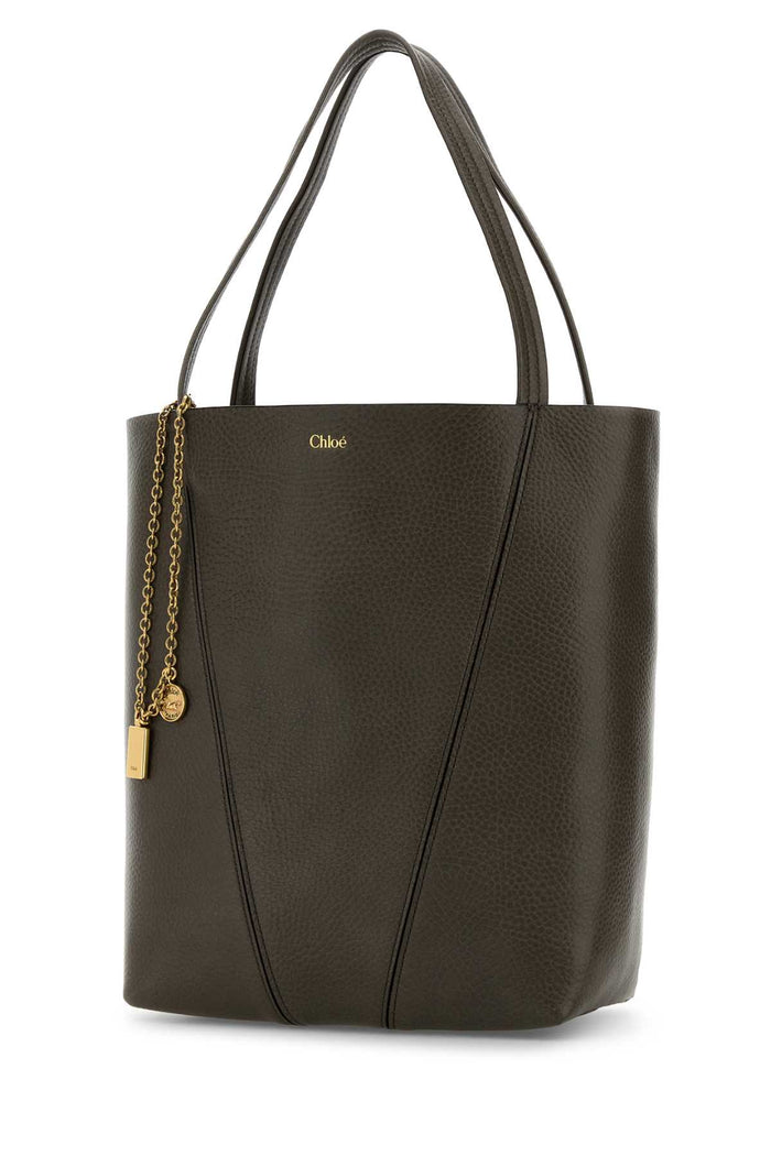 Mud Leather Spin Shopping Bag Flannelgrey Borse A Mano