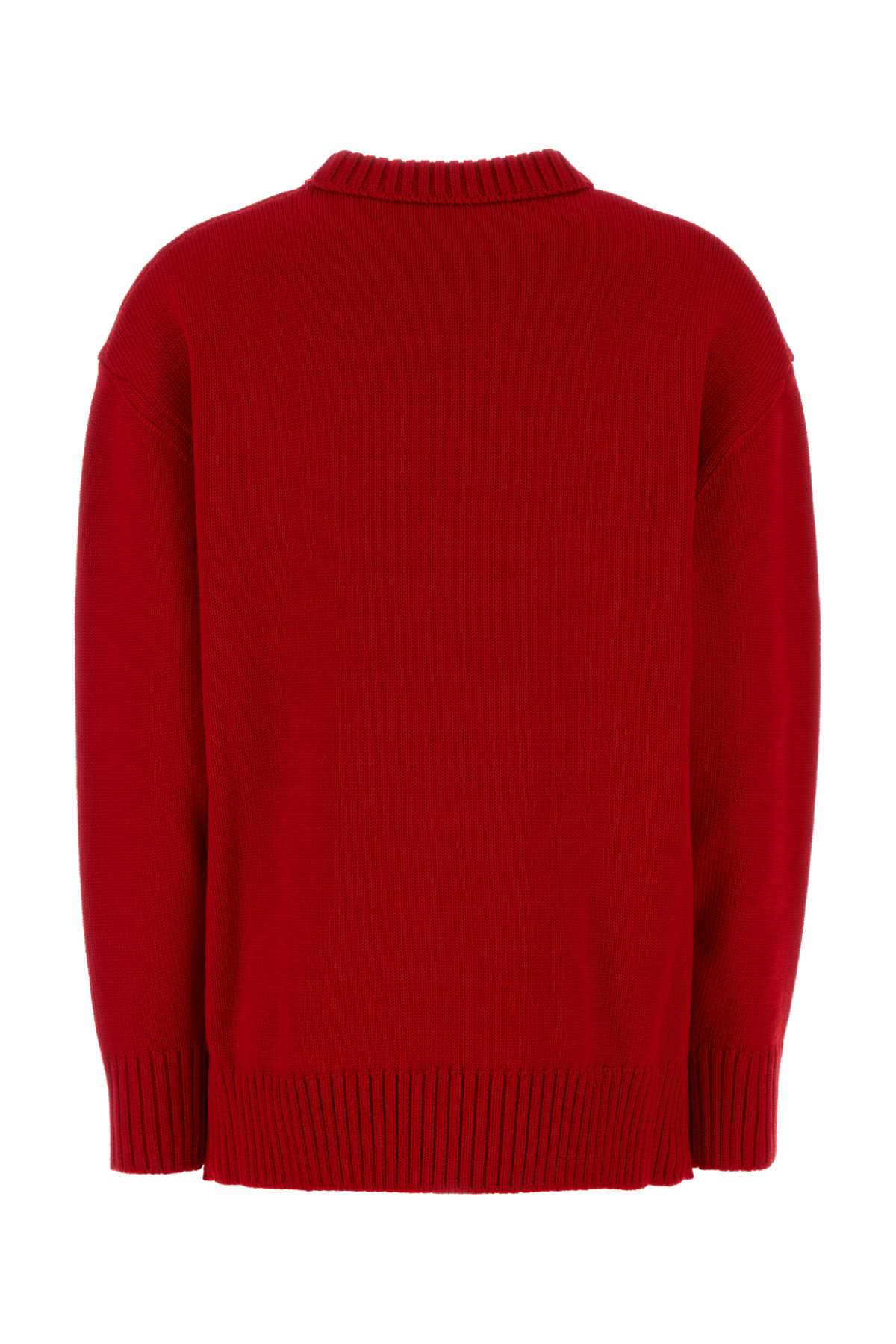 Red Wool Oversize Sweater Rosso Maglieria