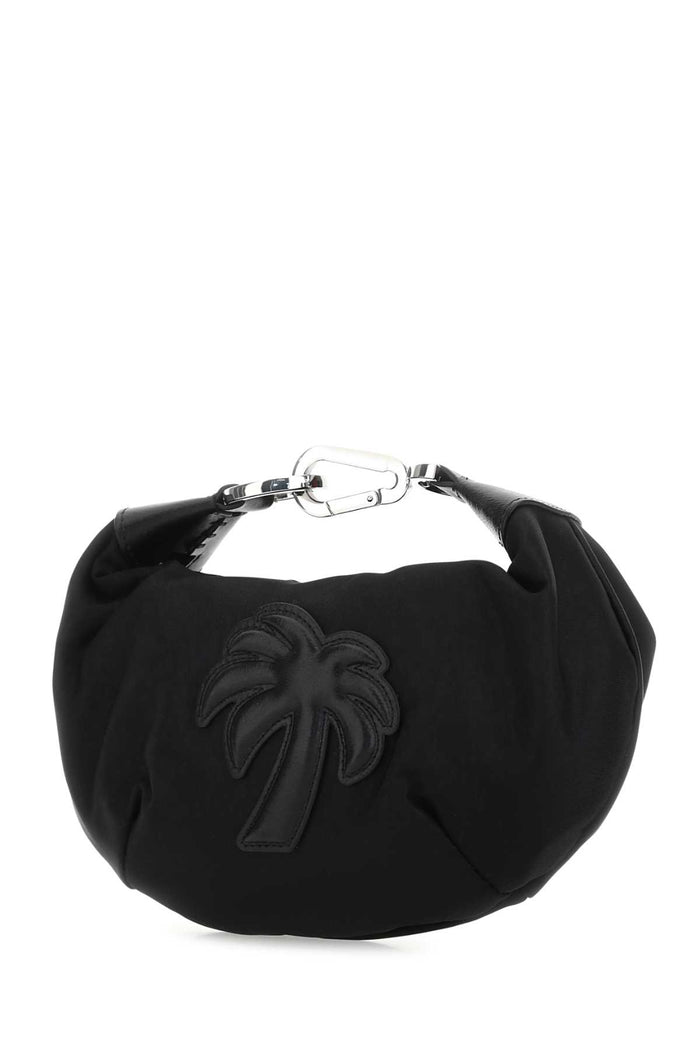 Black Fabric Big Palm Handbag Blackblack Borse A Mano