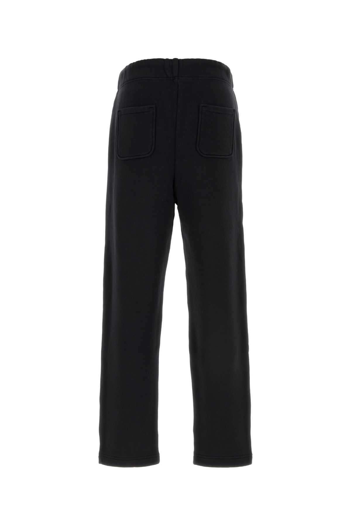 Black Cotton Joggers Jerseyblack Exterior: Pantaloni