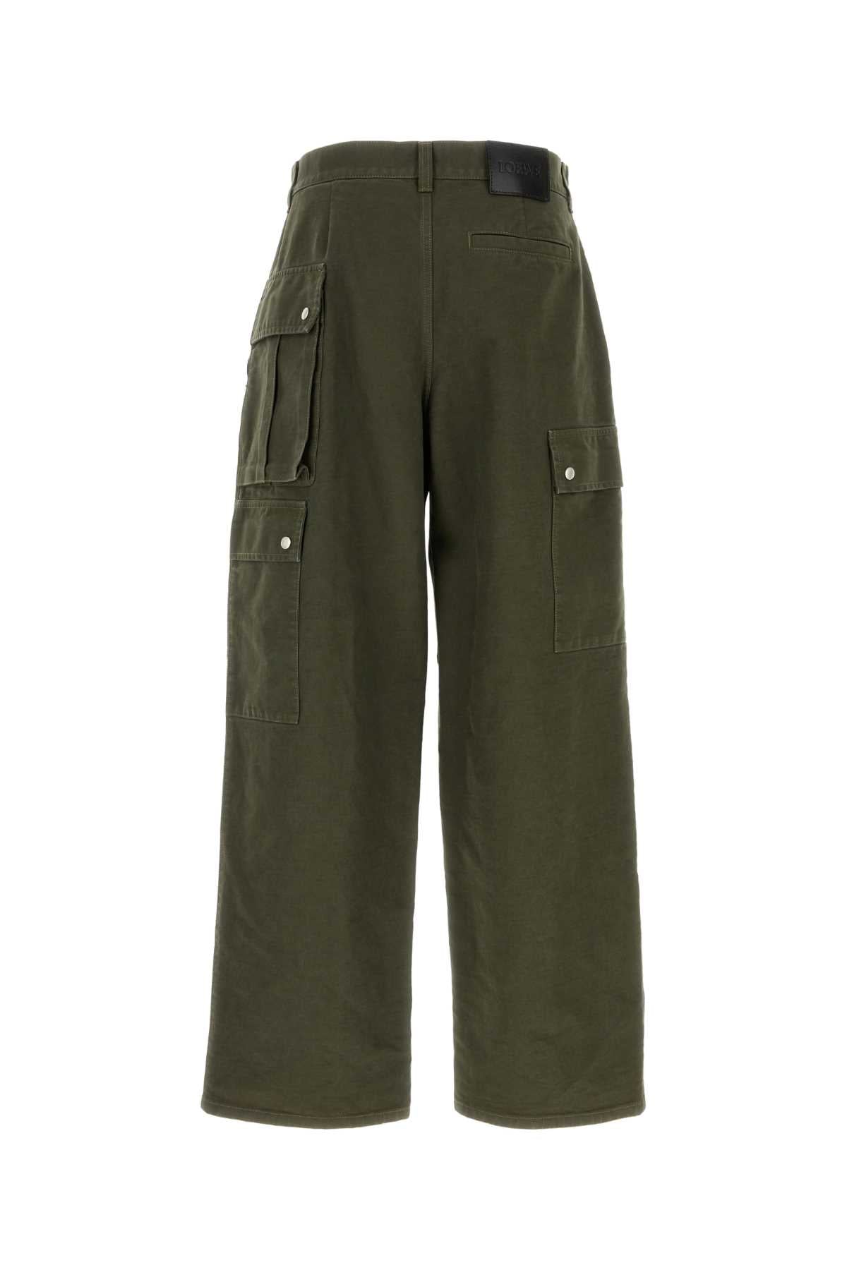 Khaki Cotton Cargo Pant Khakigreen Exterior: Pantaloni