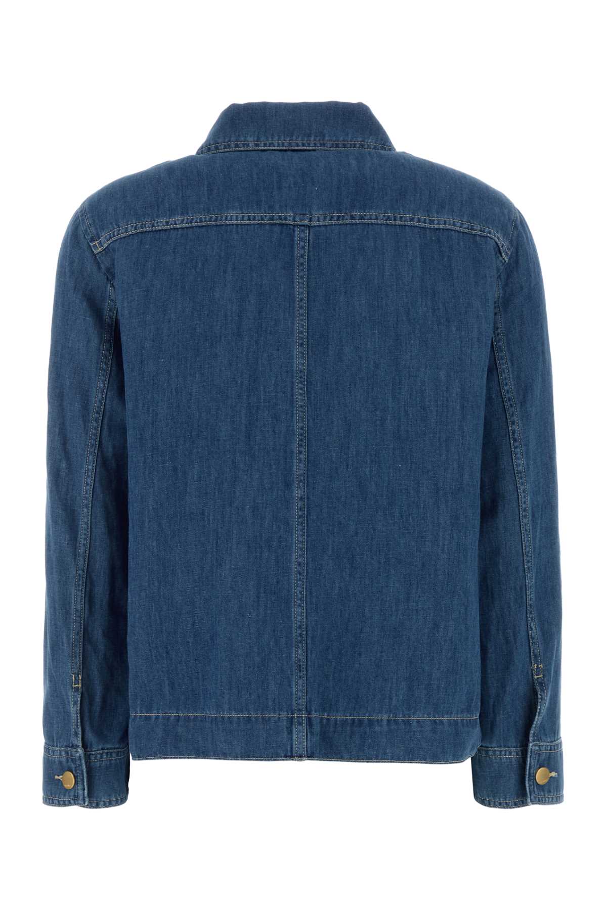 Blue Chambray Galante Shirt Blu Notte Exterior: Cotton Linen Camicie