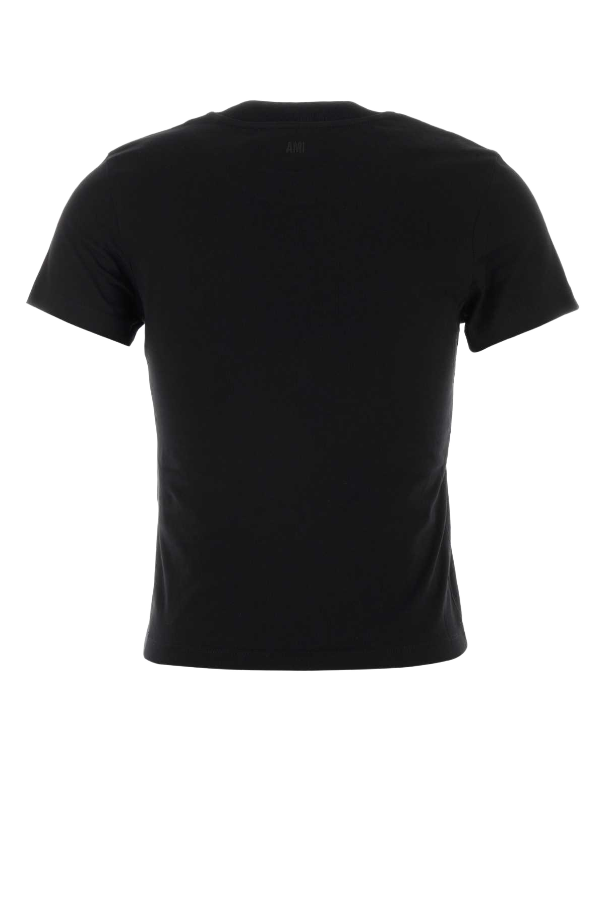 Black Cotton T-Shirt Noirblanccreme Exterior