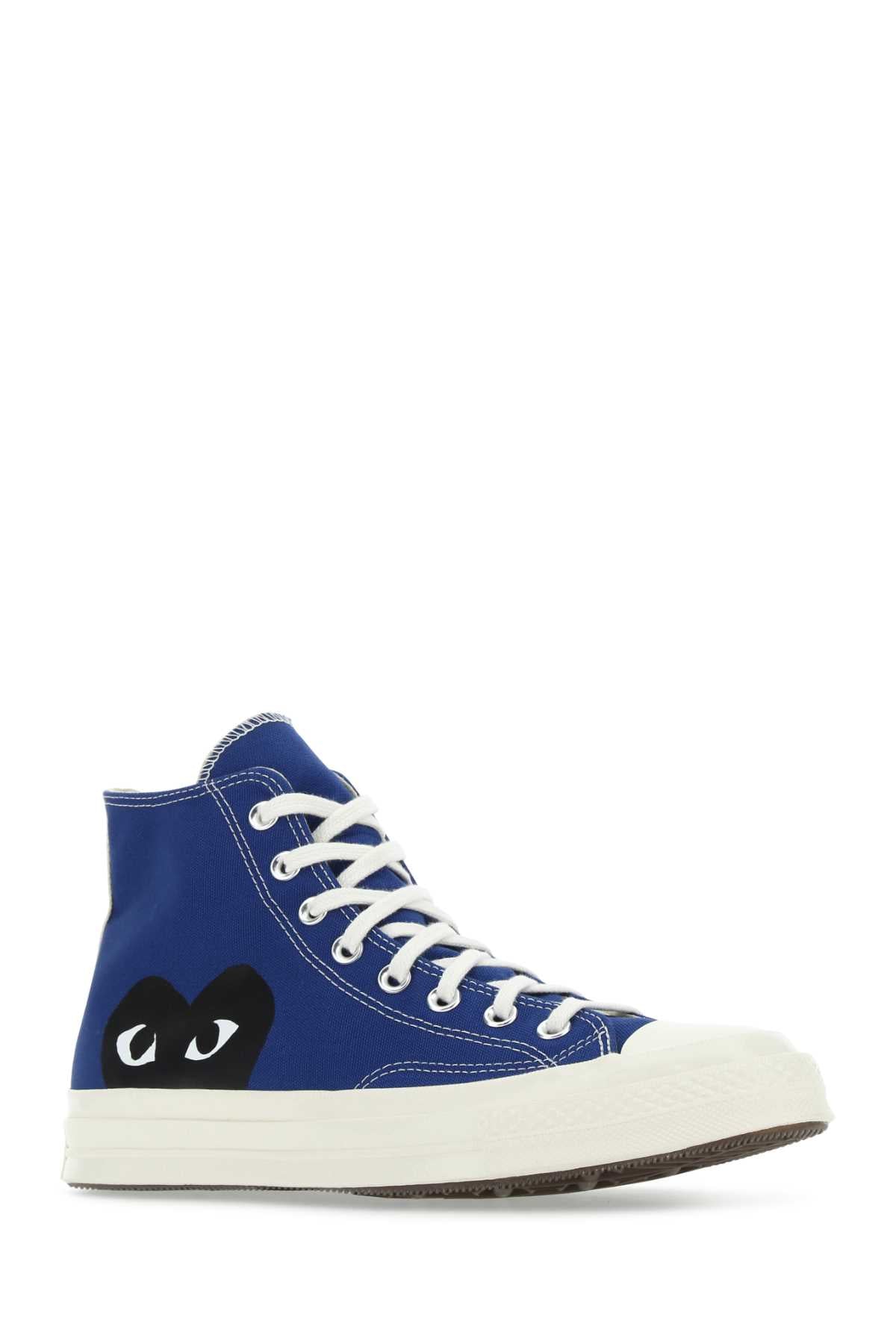 Blue Canvas Comme Des Garã§ons X Converse Sneakers