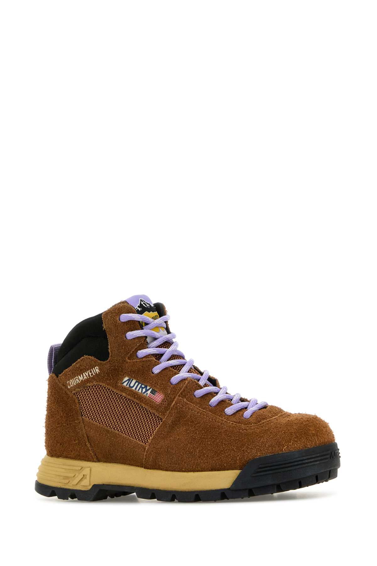 Brown Suede Malga Sneakers Nd03 Stivali