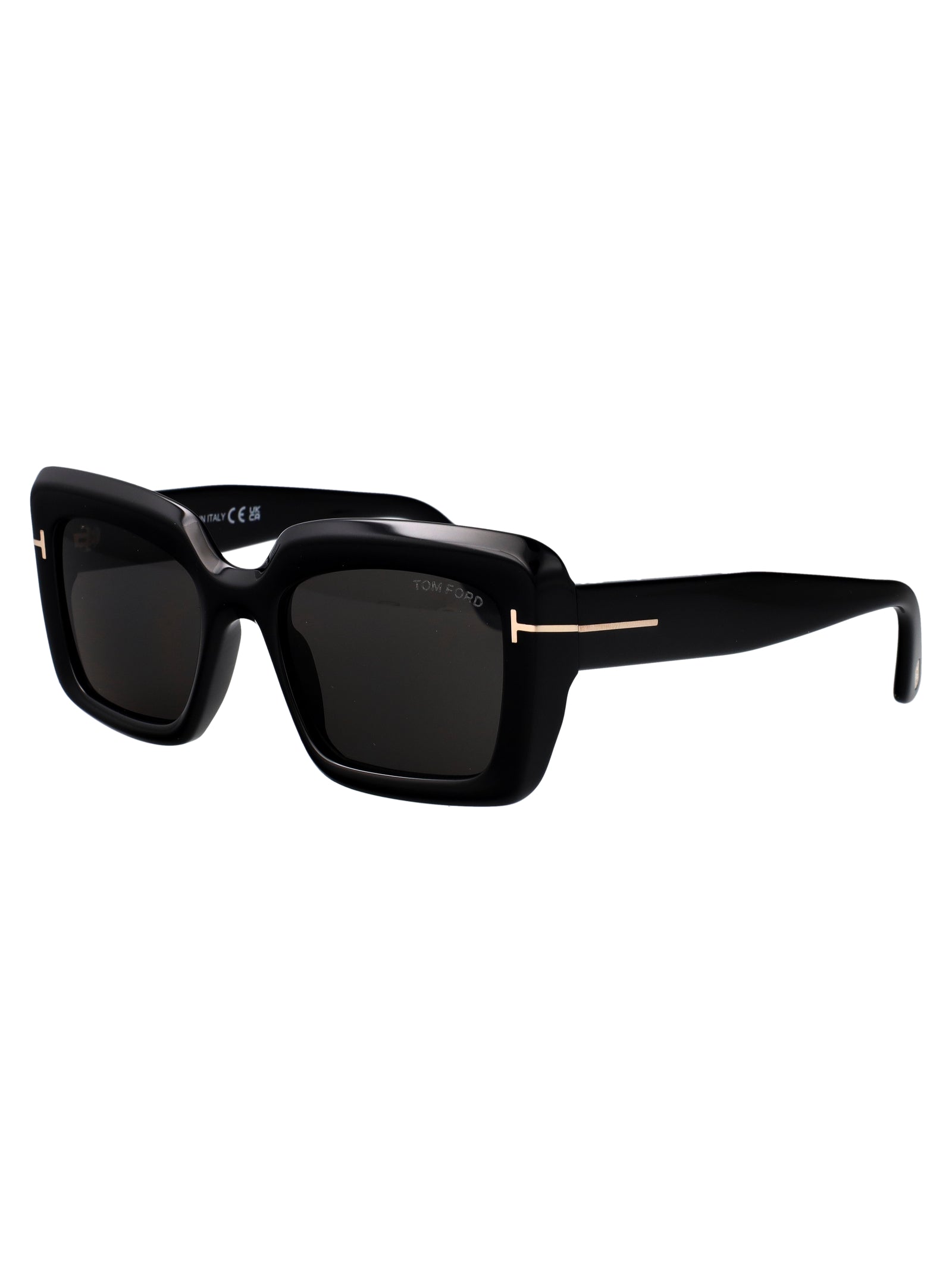 Ft1318 01a Nero Lucido / Fumo Acetate Sunglasses