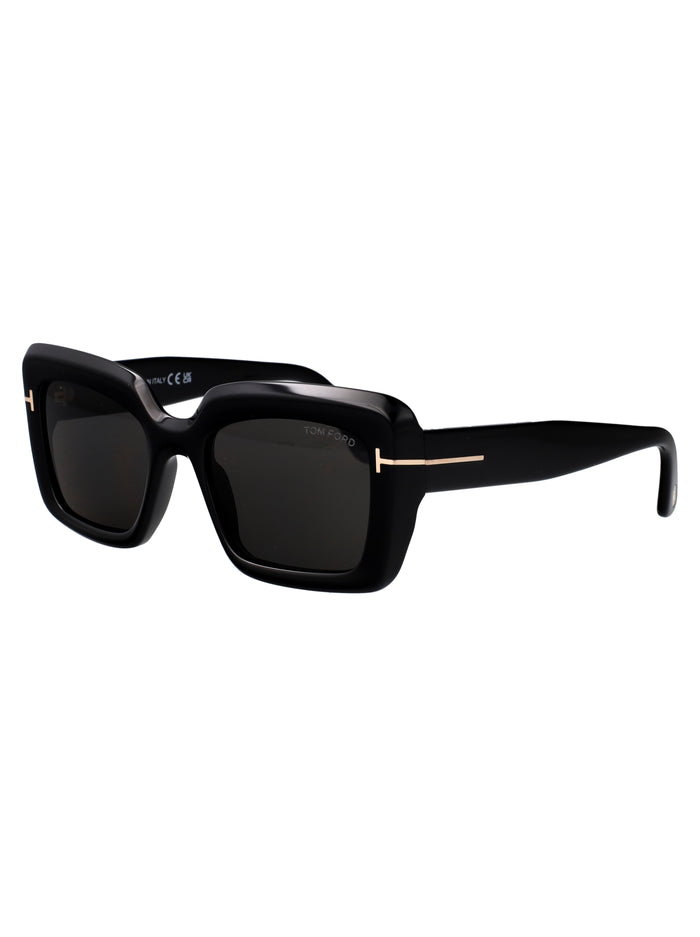 Ft1318 01a Nero Lucido / Fumo Acetate Sunglasses