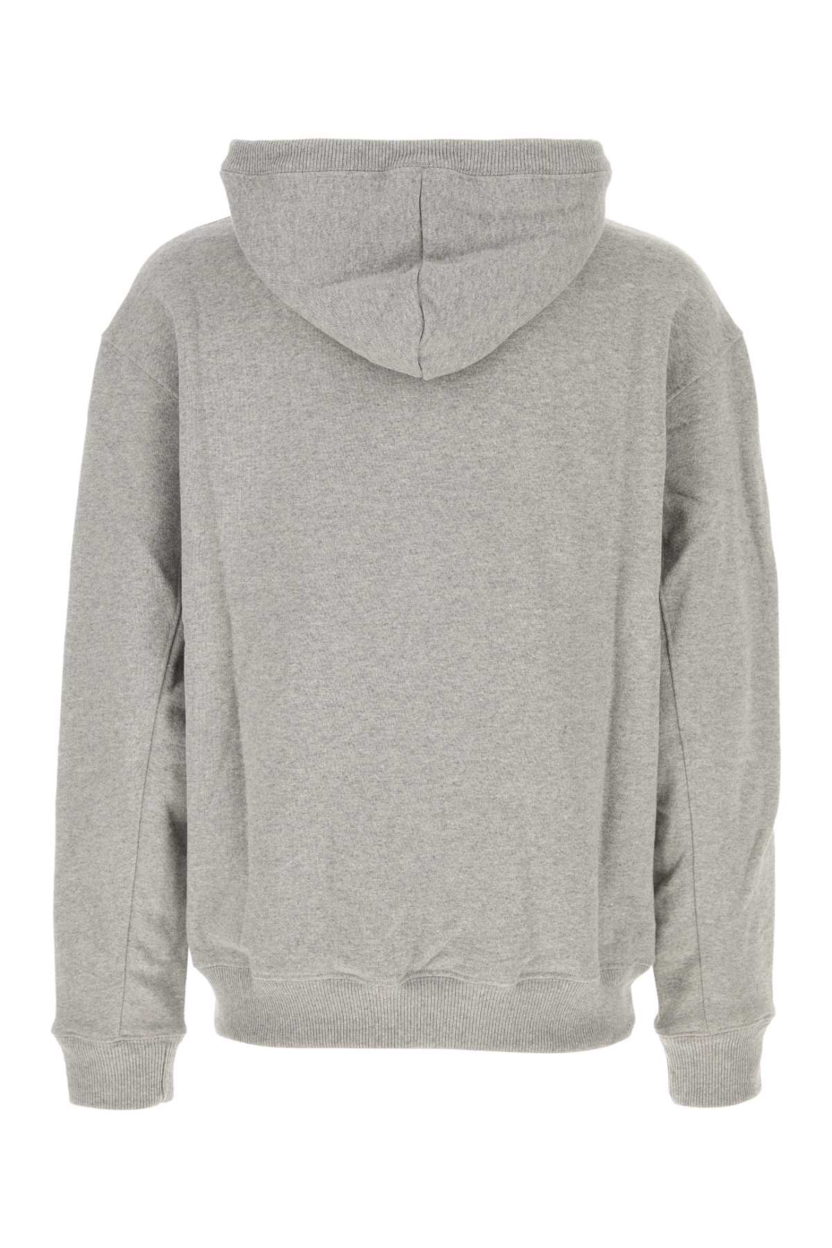 Melange Grey Cotton Blend Sweatshirt Athleticgrey Exterior: Elastane Felpe