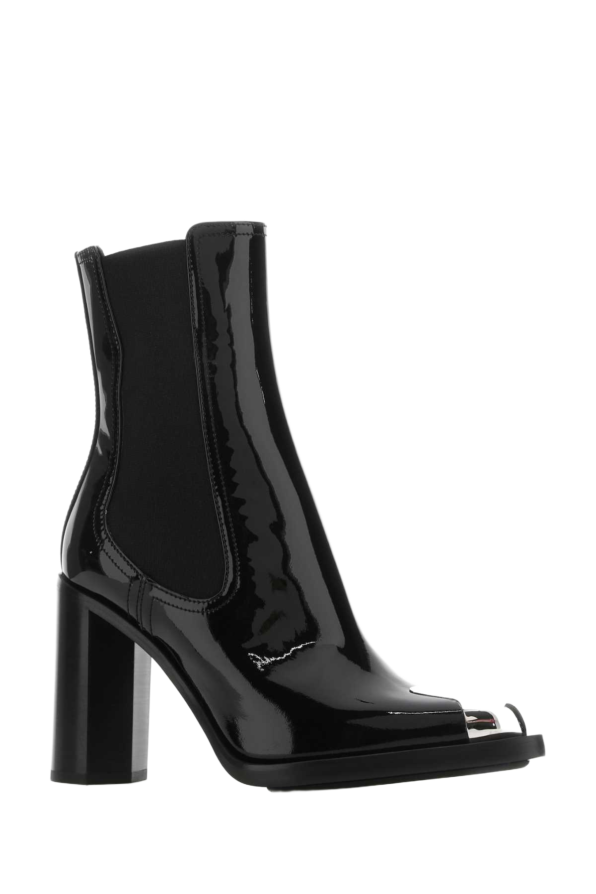 Black Leather Ankle Boots 1081 Stivali