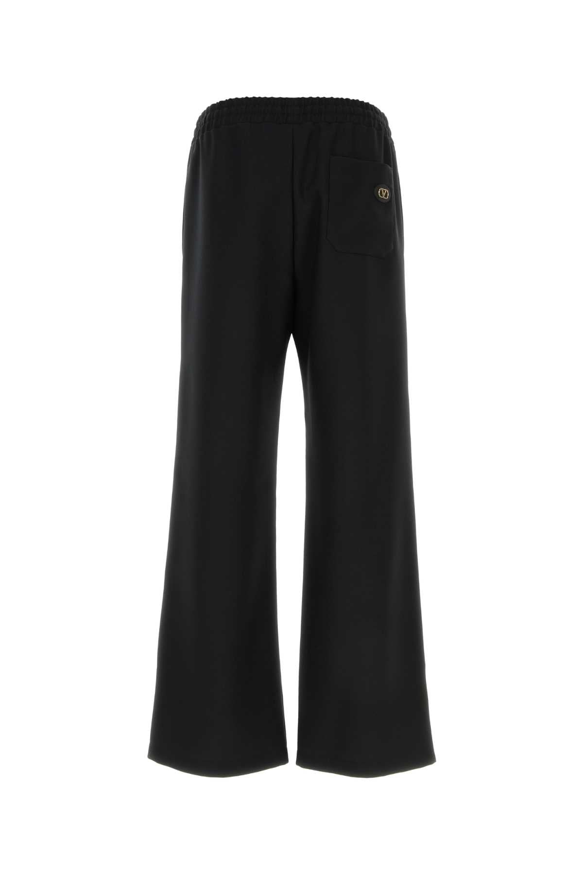 Black Polyester Pant Nero Pantaloni