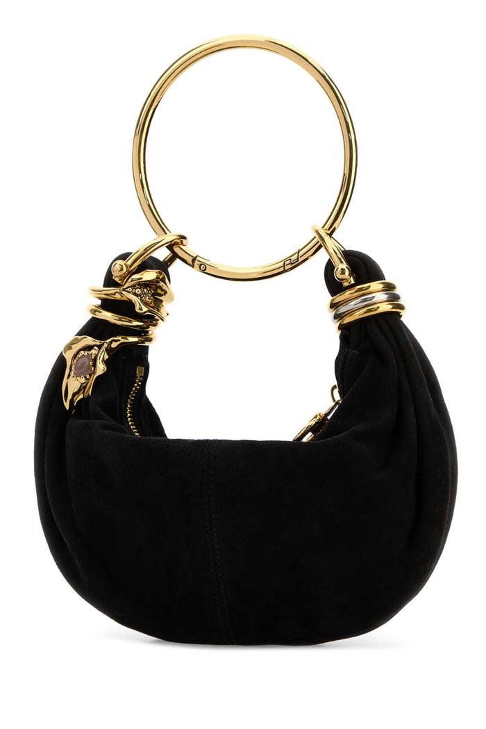 Black Suede Mini Bracelet Handbag Borse A Mano