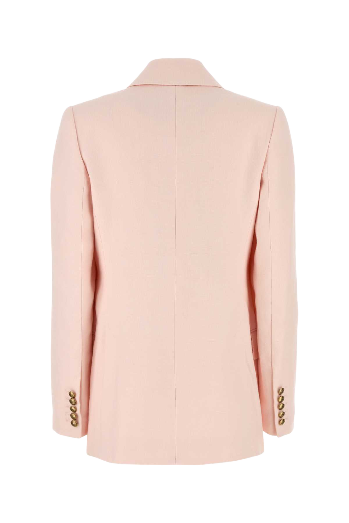 Pastel Pink Linen Crush Blazer Giacche E Gilet