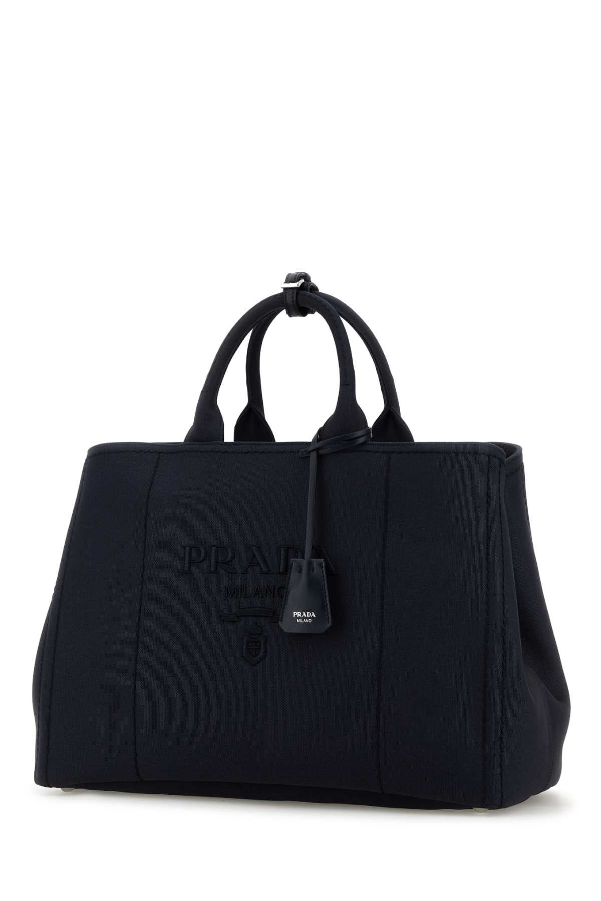Navy Blue Canvas Shopping Bag Baltico Borse A Mano