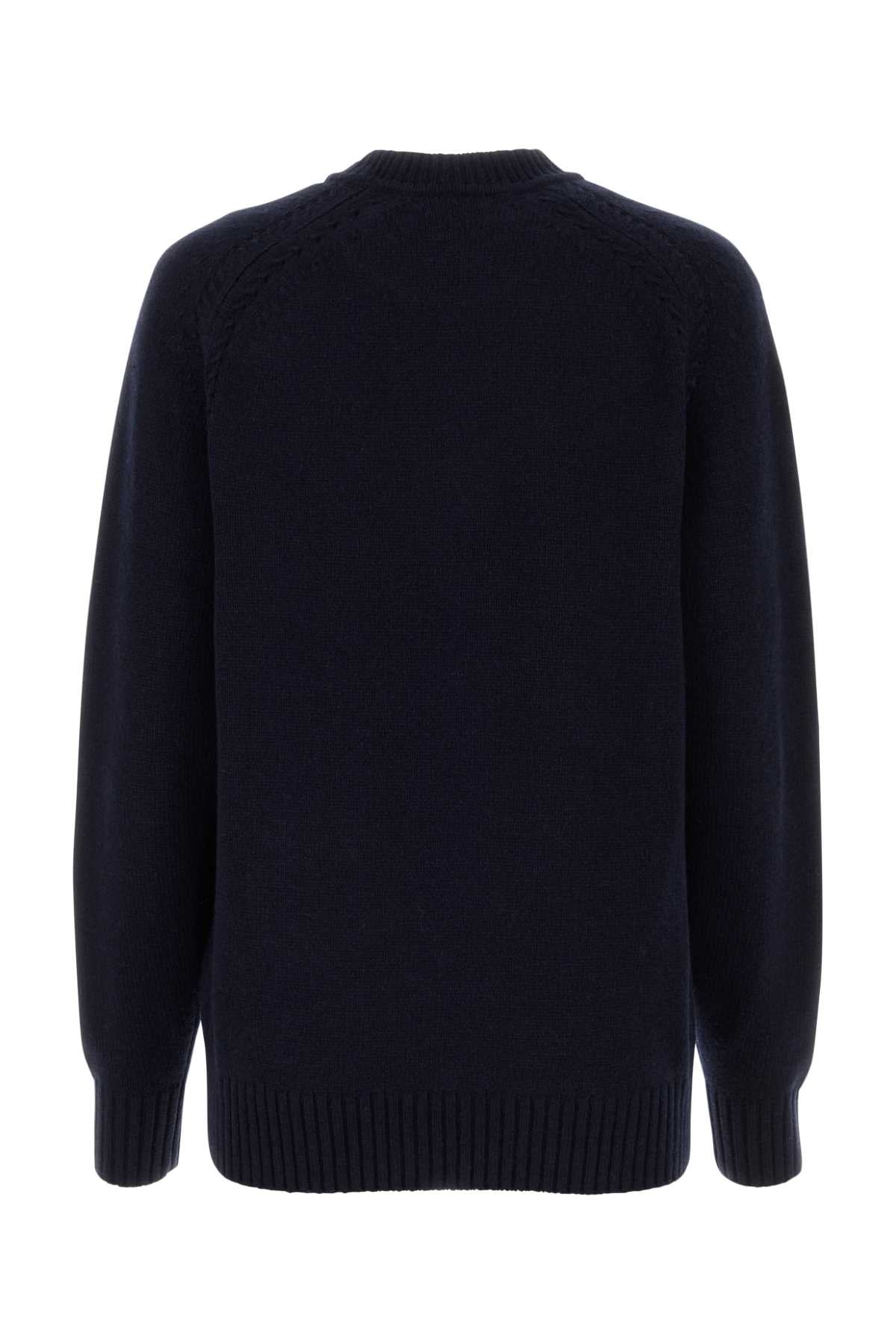 Midnight Blue Cashmere Blend Oversize Sweater Iconicnavy Exterior: Wool Maglieria