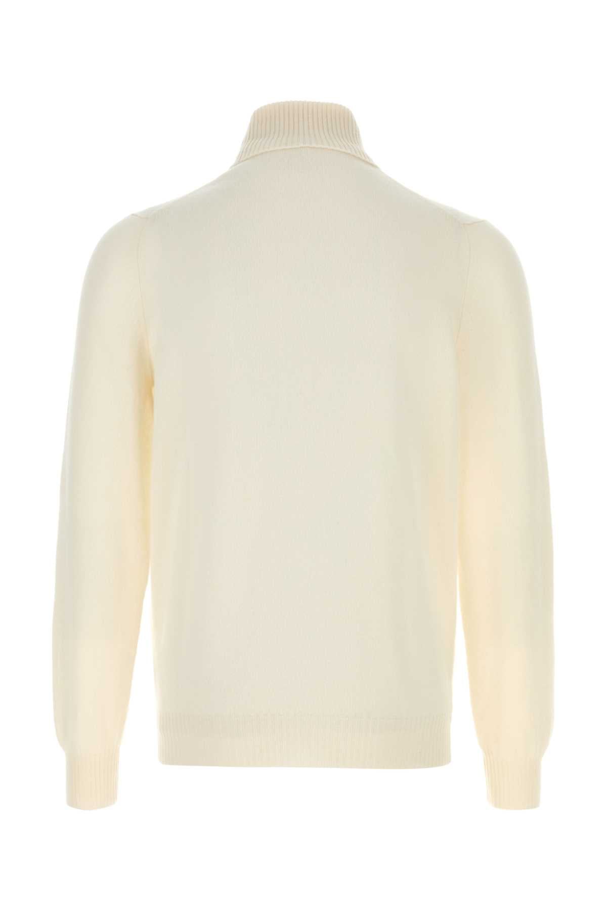 Ivory Cashmere Sweater Ice Exterior: Maglieria