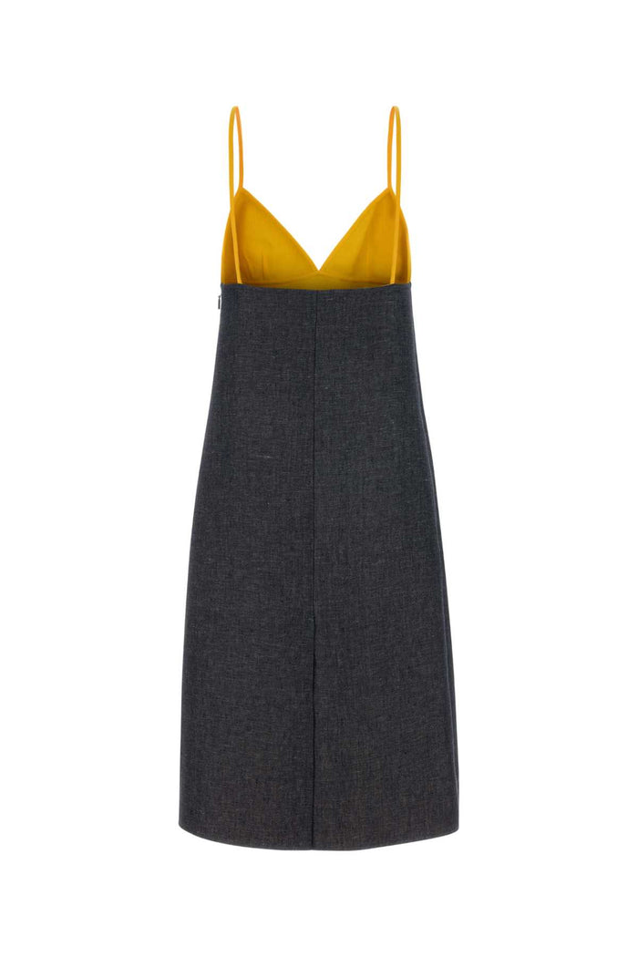 Denim Dress Denim+ginestra Exterior: Linen Cotton Silk Abiti