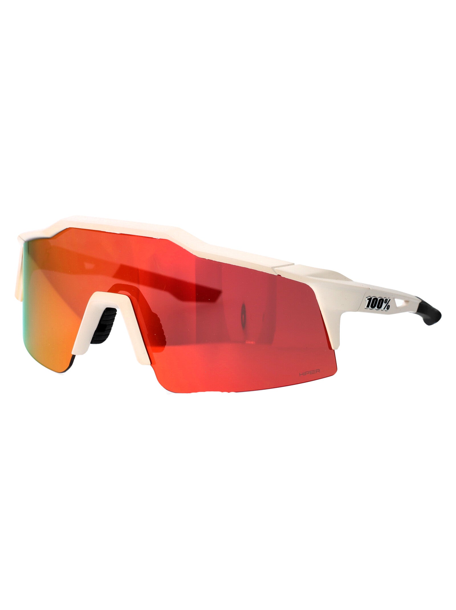 60008-00004 00004 Soft Tact Off White - Hiper Red Multilayer Mirror Lens Acetate Sunglasses