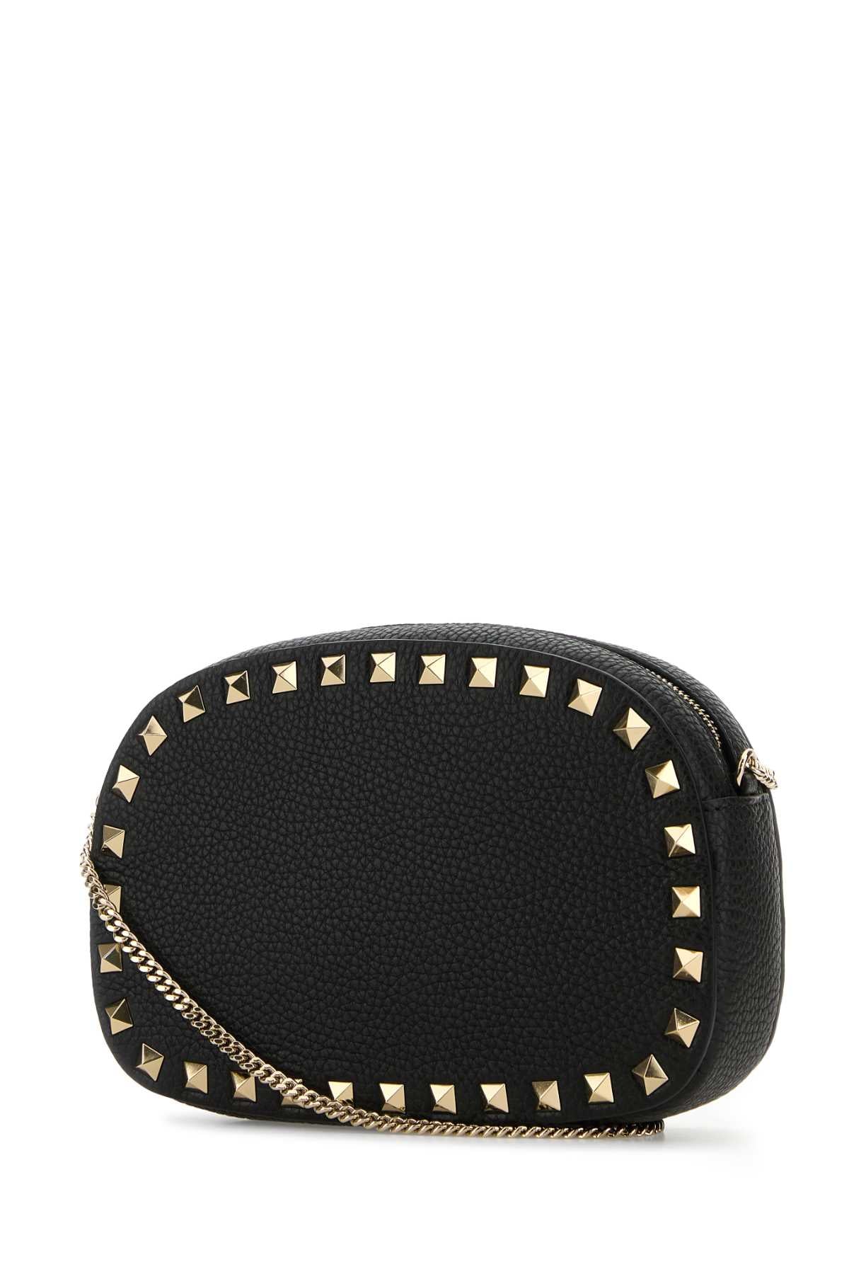Black Leather Rockstud Crossbody Bag Nero Calf - Bos Taurus Borse A Tracolla