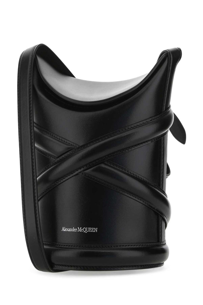 Black Leather The Curve Bucket Bag 1000 Borse A Secchiello