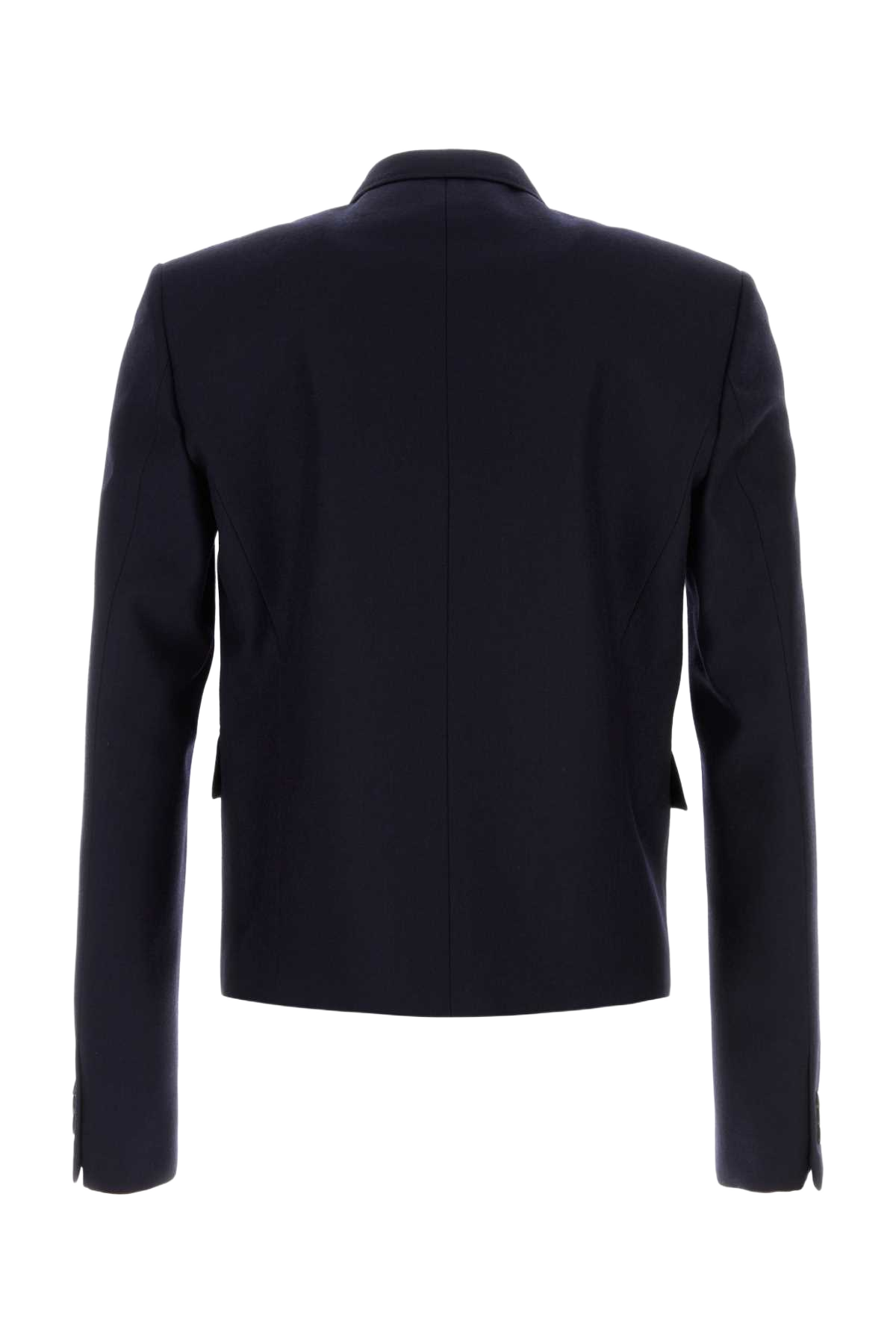 Navy Blue Wool Blazer Navymelange Giacche E Gilet