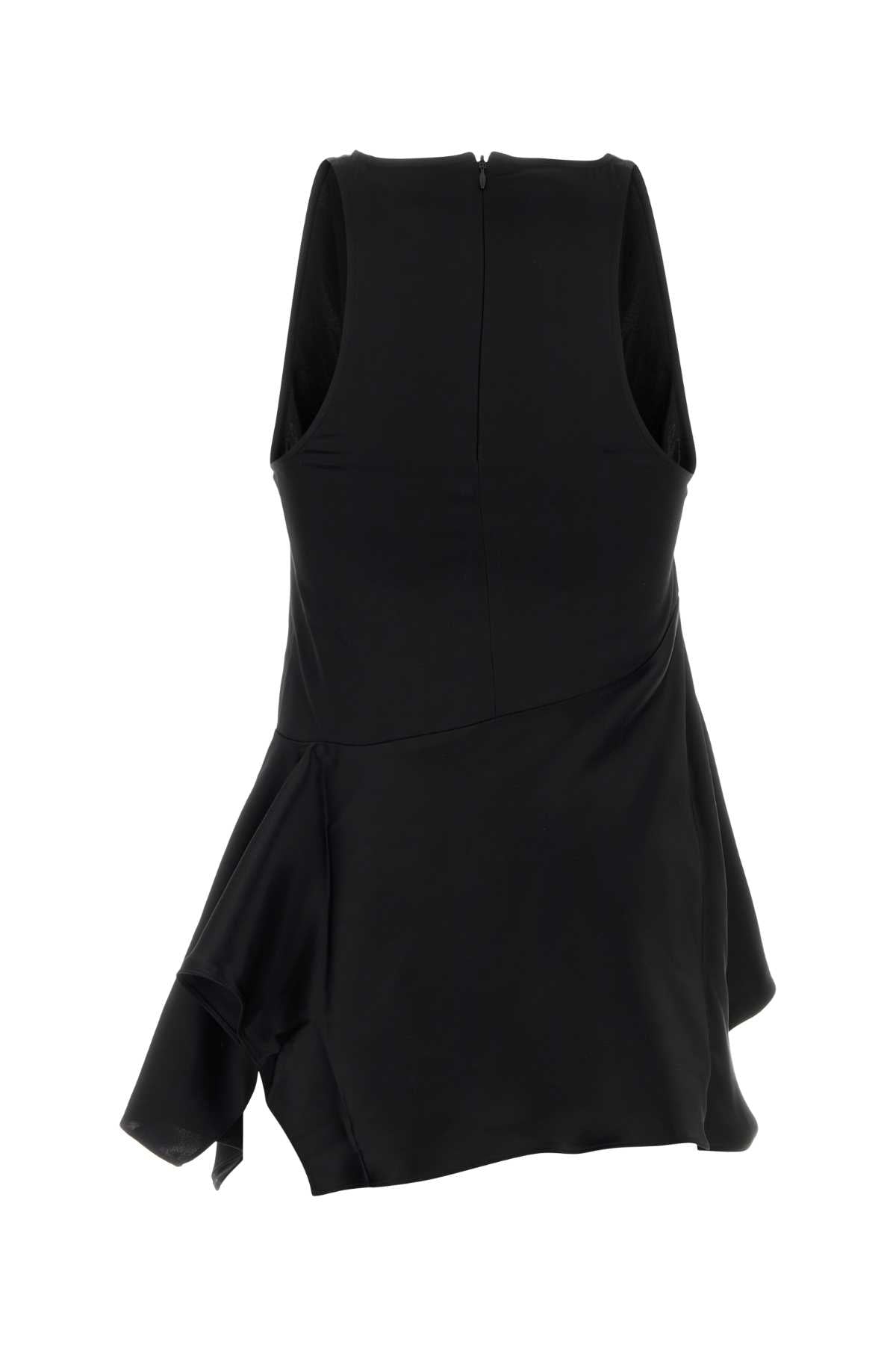 Black Satin Top Maglie