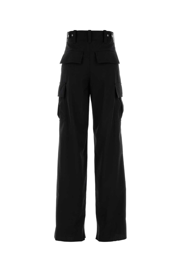 Black Wool Cargo Pant Exterior: Pantaloni