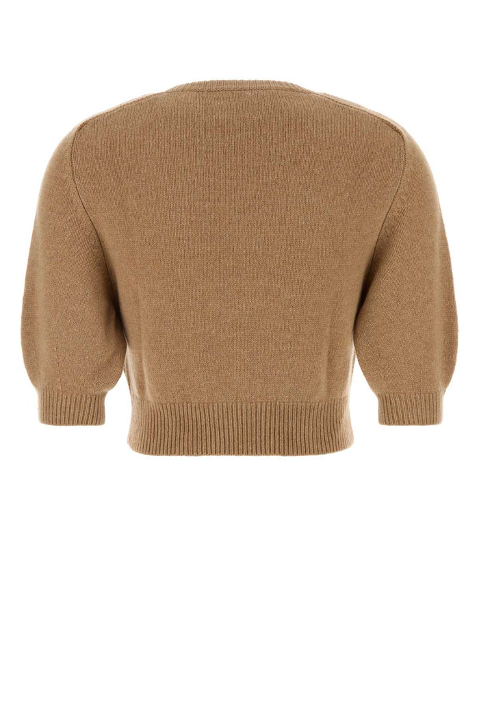 Camel Wool Blend Lorelai Sweater Cashmere Elastane Maglieria