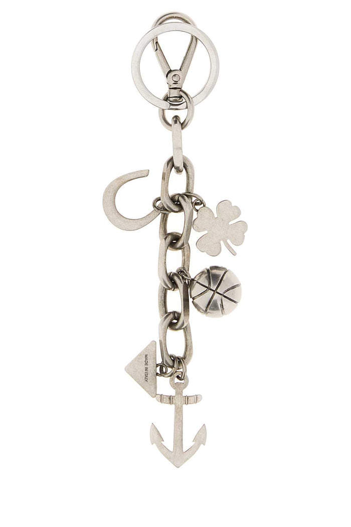 Silver Metal Key Ring Peltro Acciaio-ottone Portachiavi