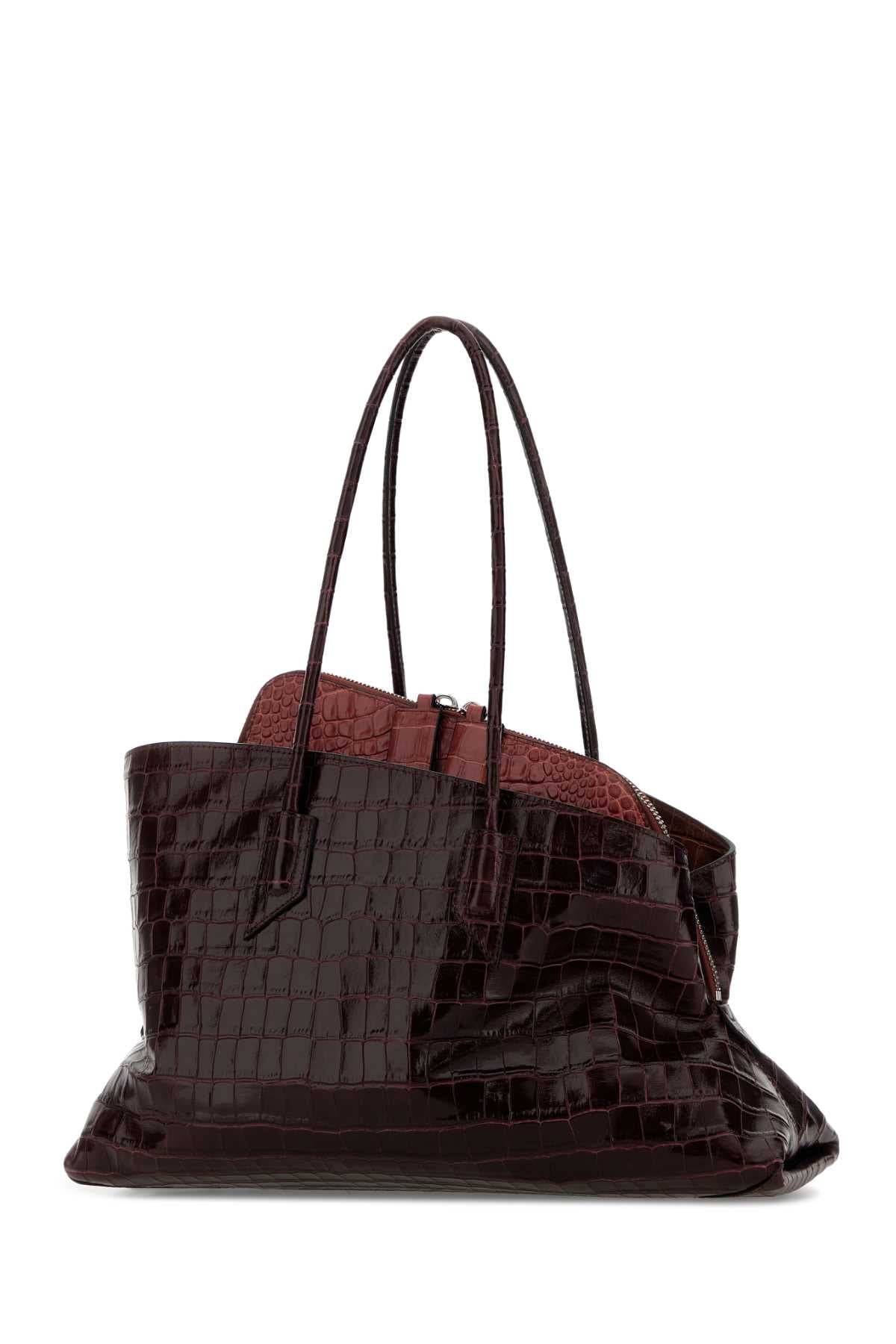 Burgundy Leather Medium La Passeggiata Shoulder Bag Fadedbordeaux Borse A Mano