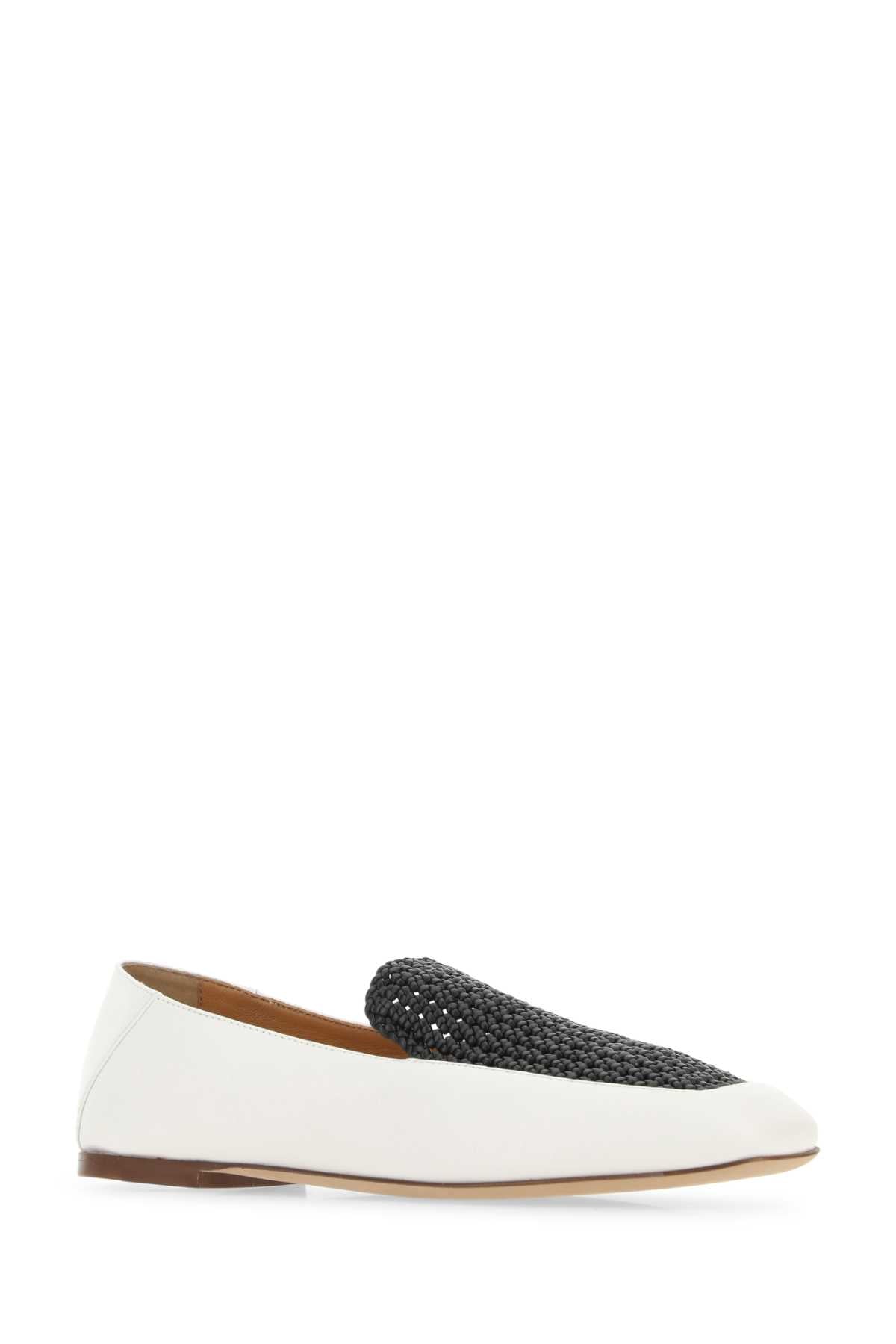 Two-Tone Leather Olene Loafers 90k Mocassini
