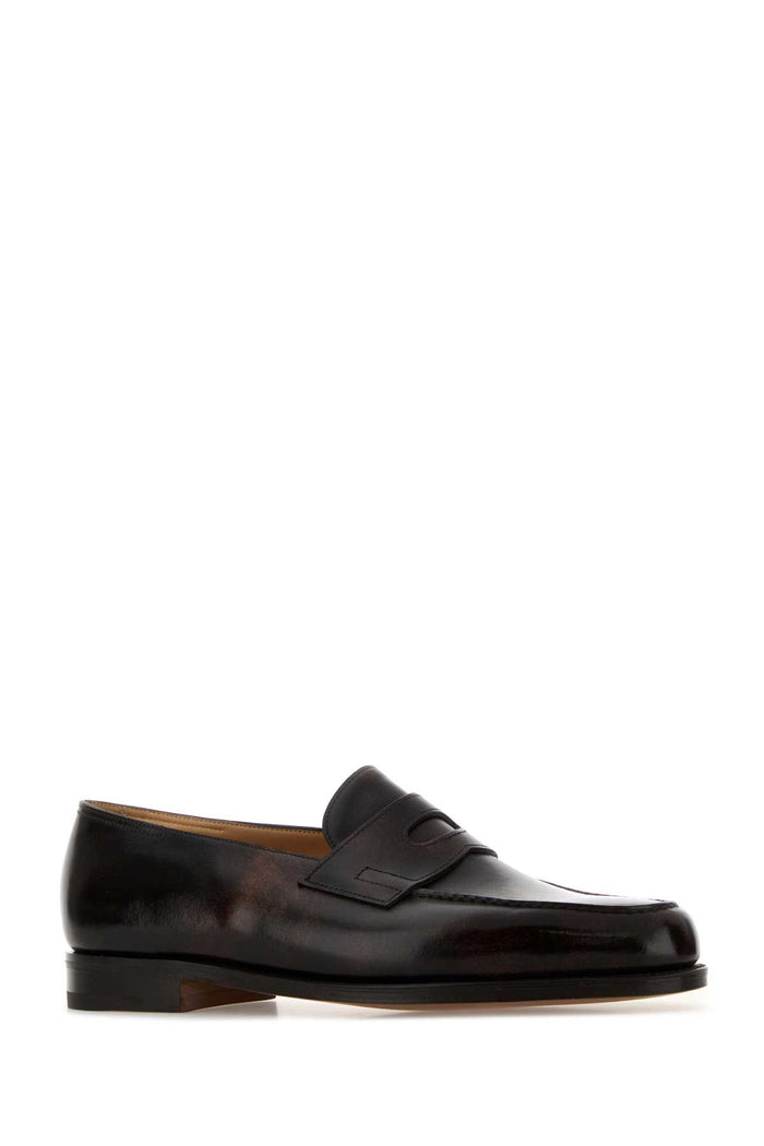 Dark Brown Leather Lopez Loafers 2y Mocassini