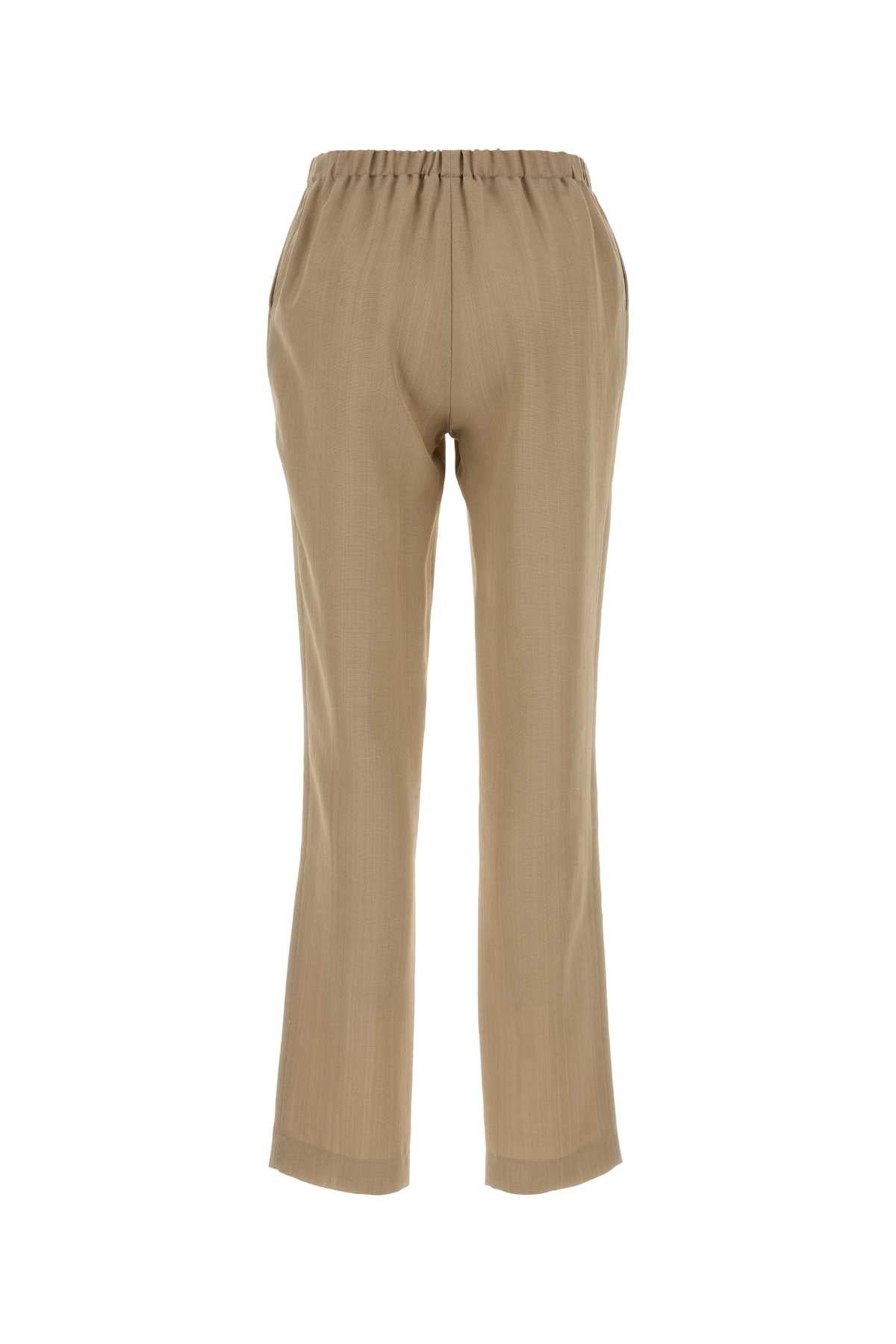Scot Beige Exterior: Viscose Virgin Wool Pantaloni