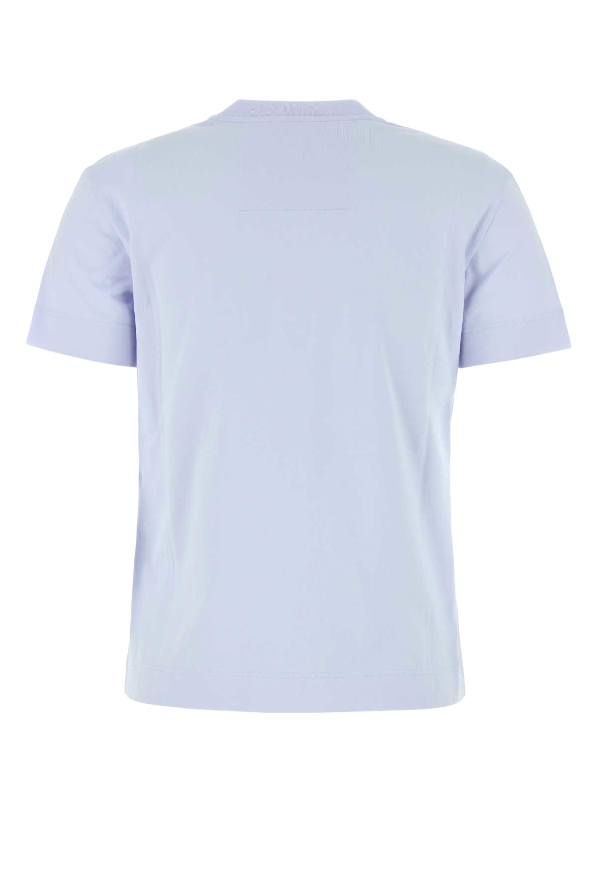Powder Blue Cotton T-Shirt Babyblue Exterior