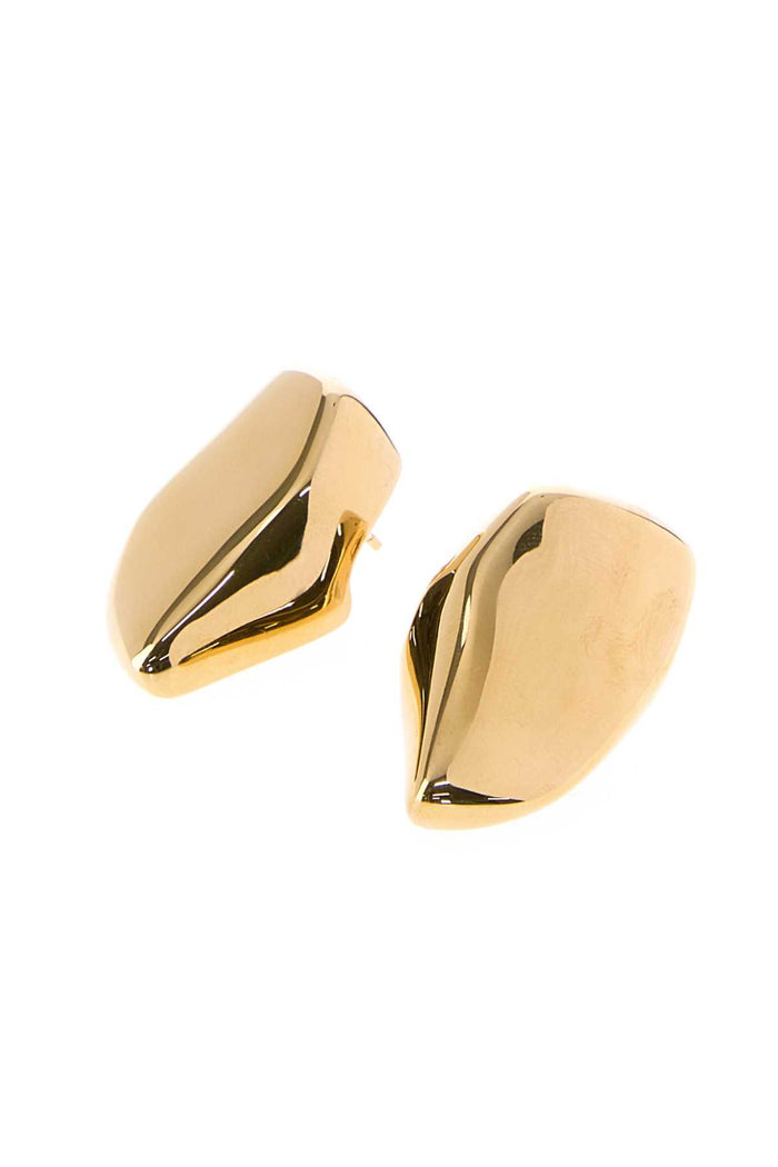 Gold Silver Small Prisma Earrings Silveryellowgold Orecchini