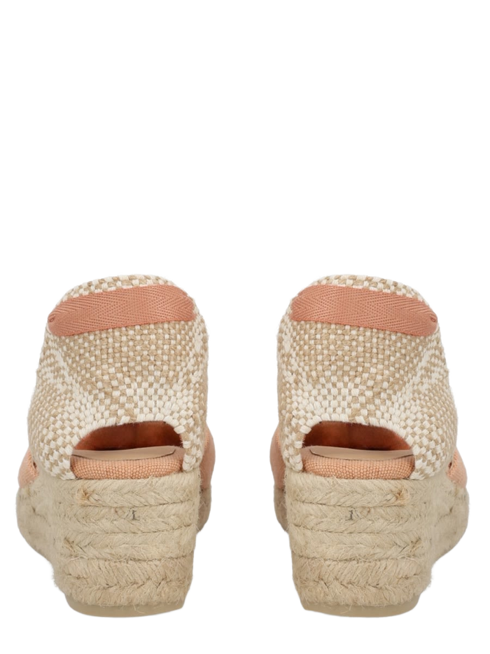 Espadrille Cute Pink Cotton Wedges