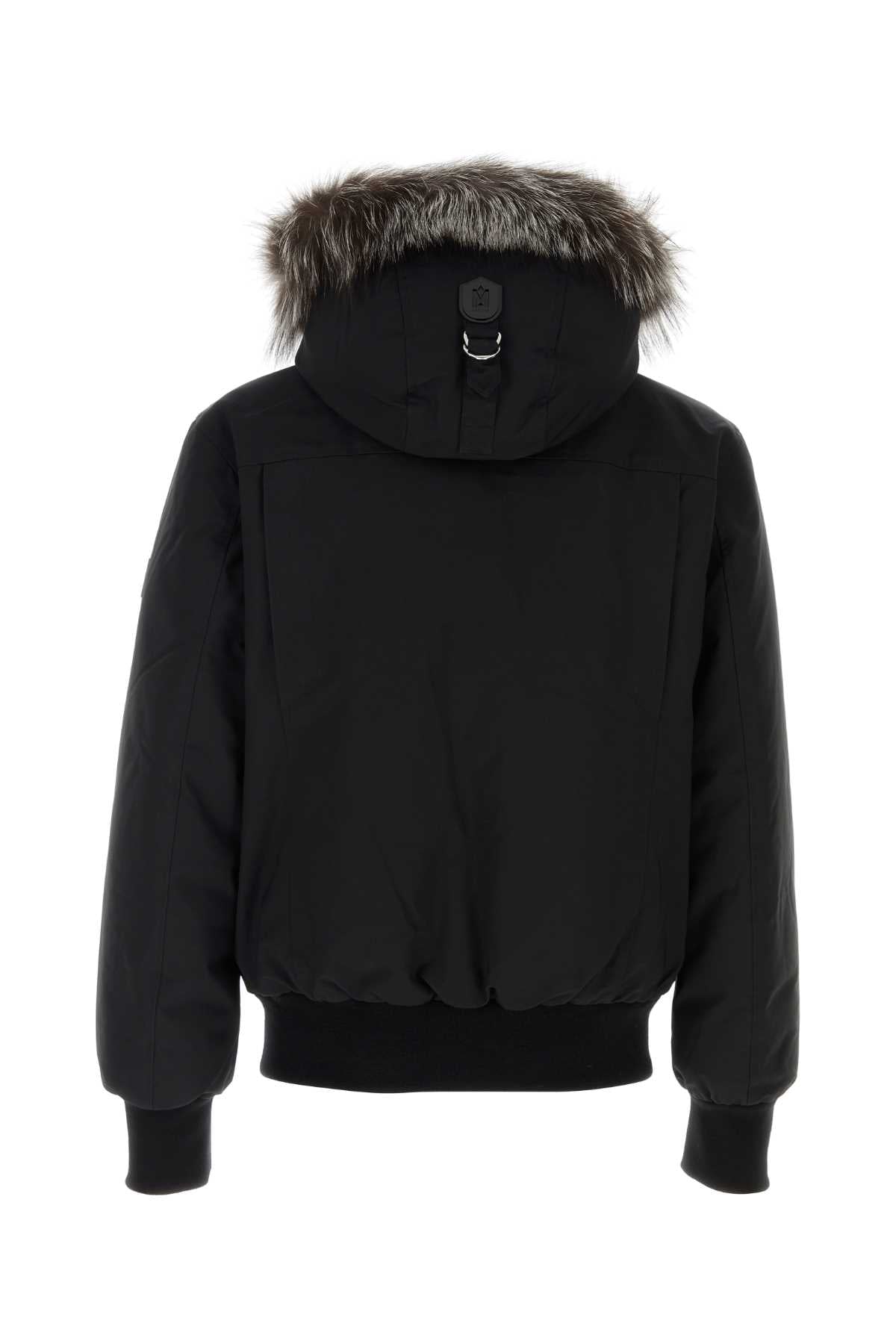 Black Nylon Blend Dixon-X Down Jacket Blacksilver Piumini