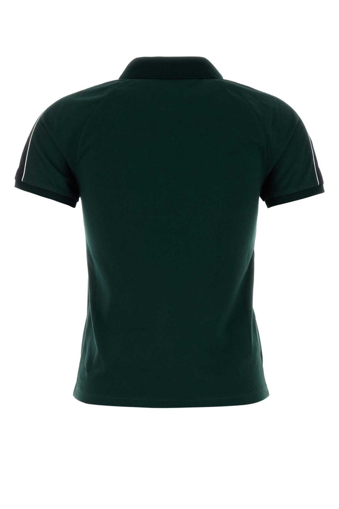 Bottle Green Cotton Polo Shirt Bottigliablu Exterior
