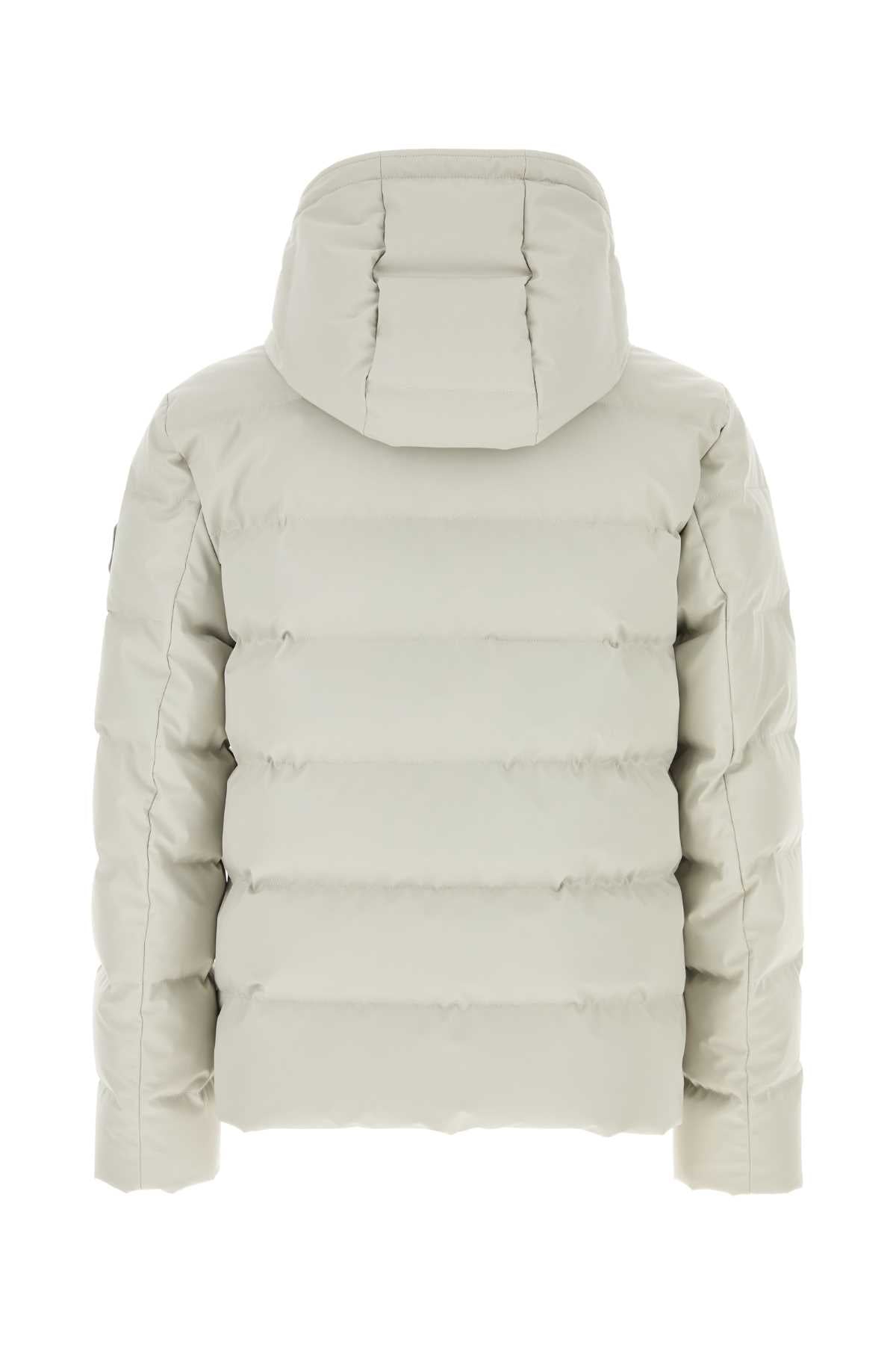 Light Grey Stretch Nylon Blend Down Jacket Ghiaccio Piumini