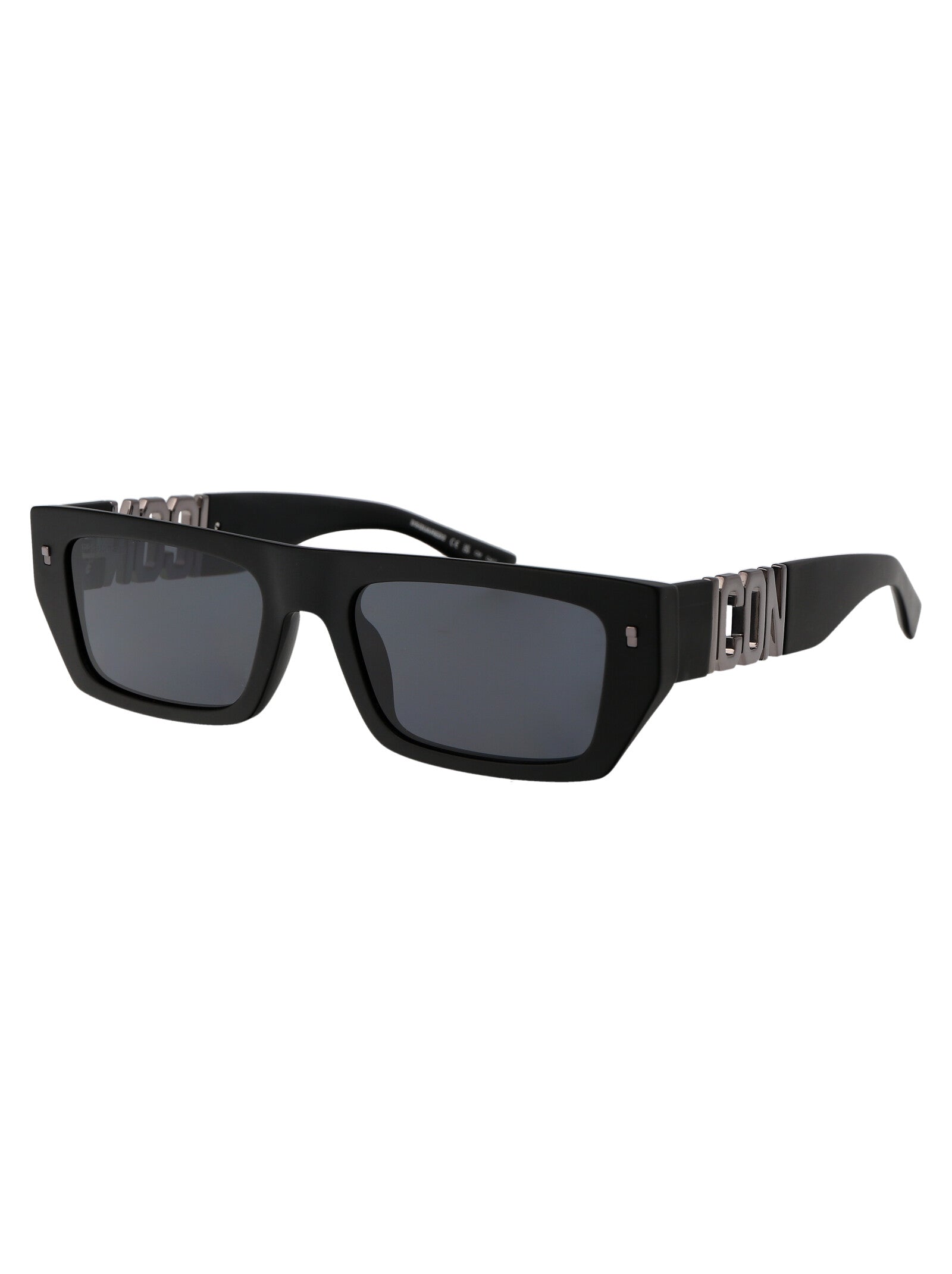 Icon 0011-S 003 Matte Black Acetate Sunglasses