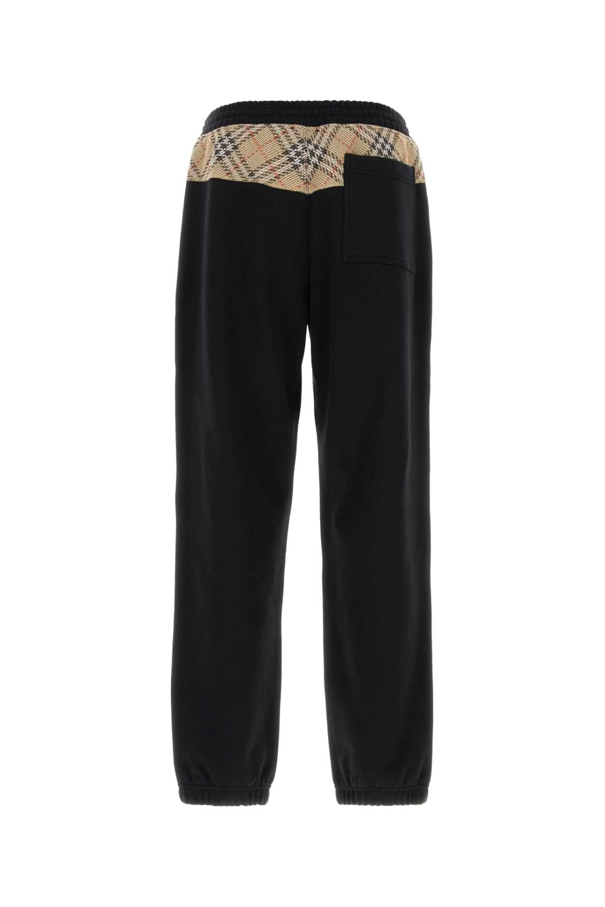 Black Cotton Joggers Pantaloni